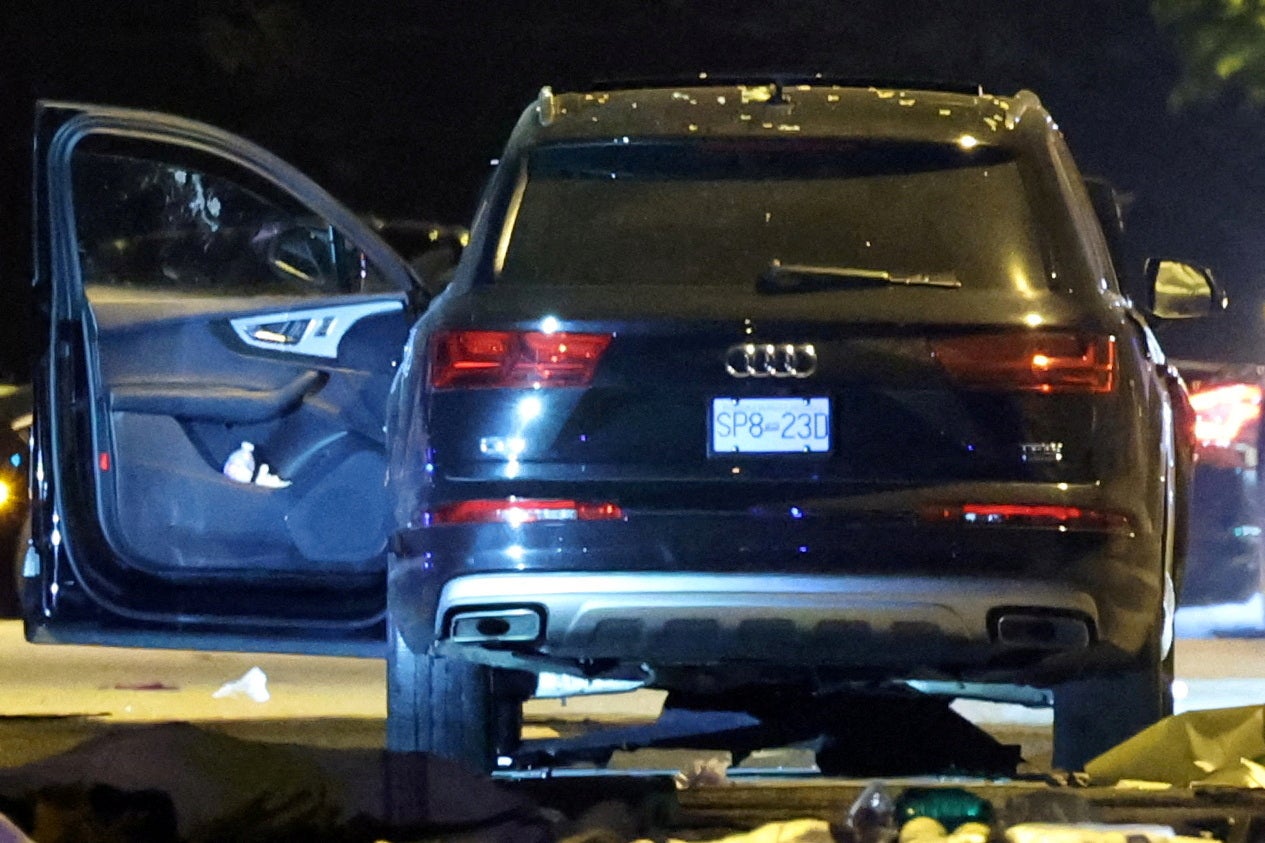 The vehicle at the scene of the tragic incident in Vancouver
