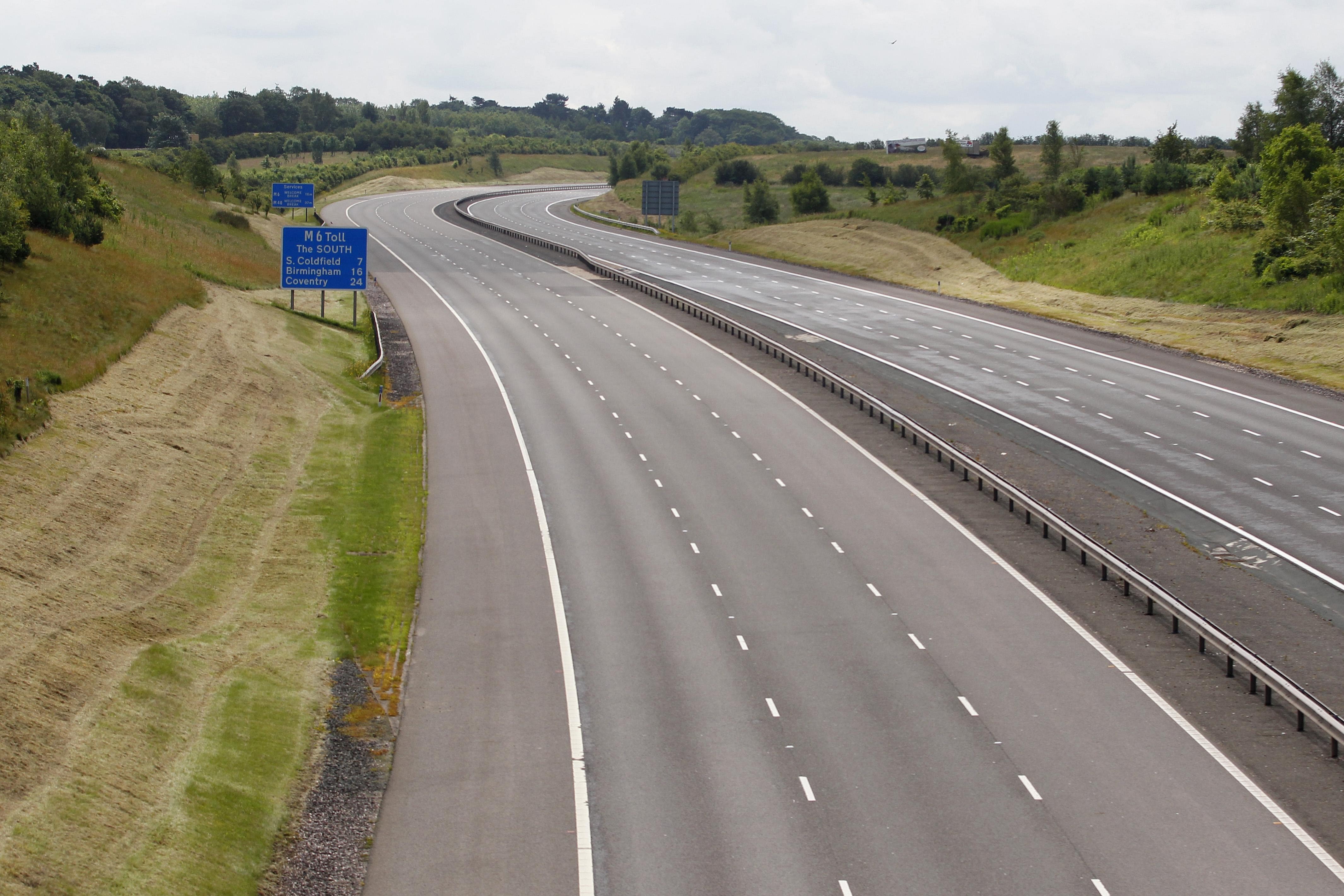 The M6 motorway (Dave Thompson/PA)