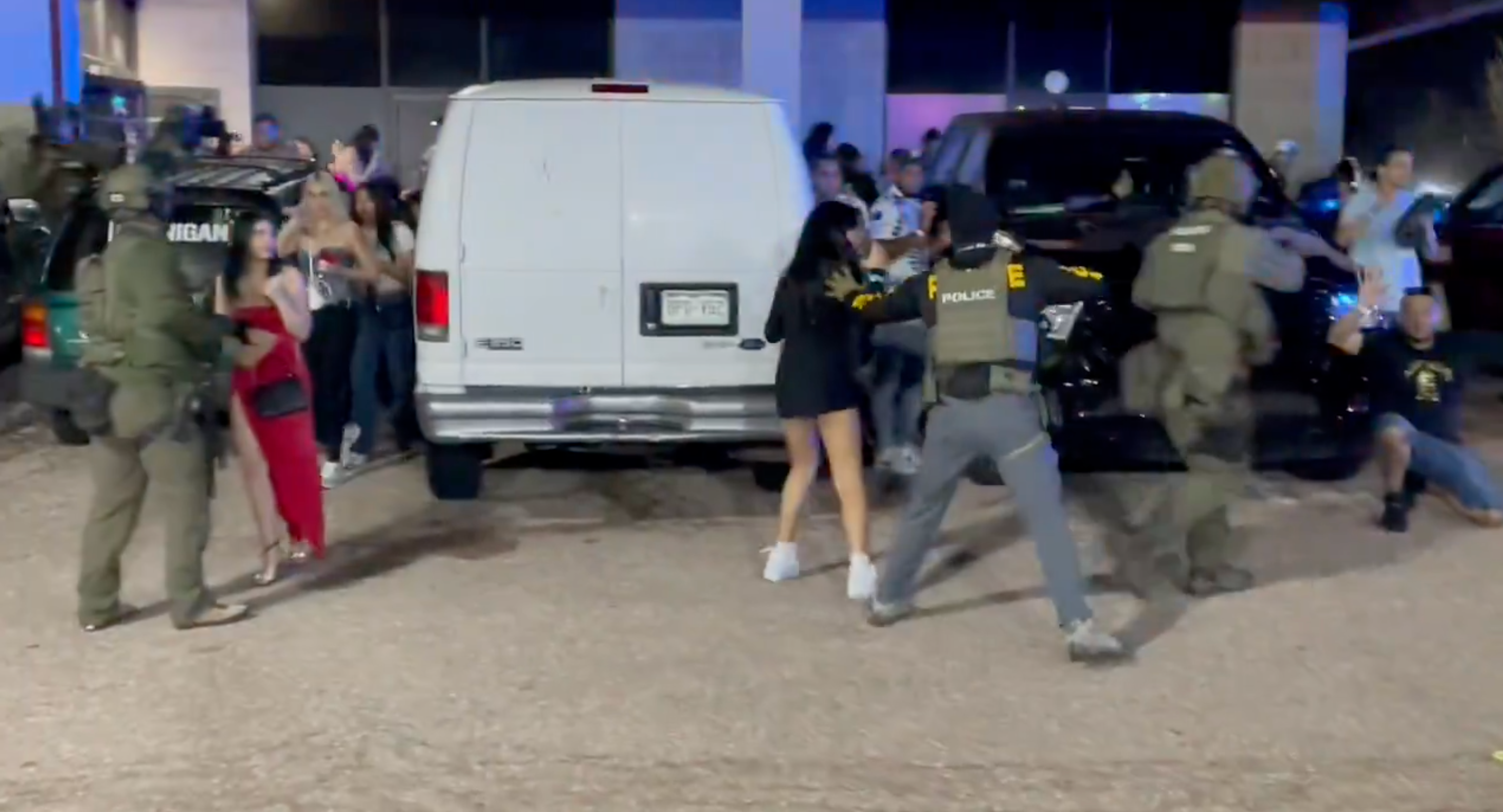 Active-duty military personnel were found to be at the party, both as patrons and working as private security