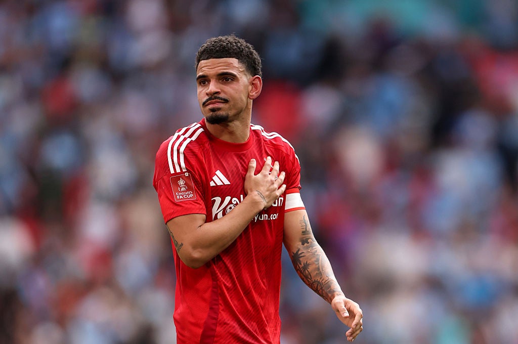 Morgan Gibbs-White had two big chances to get Forest back into the game