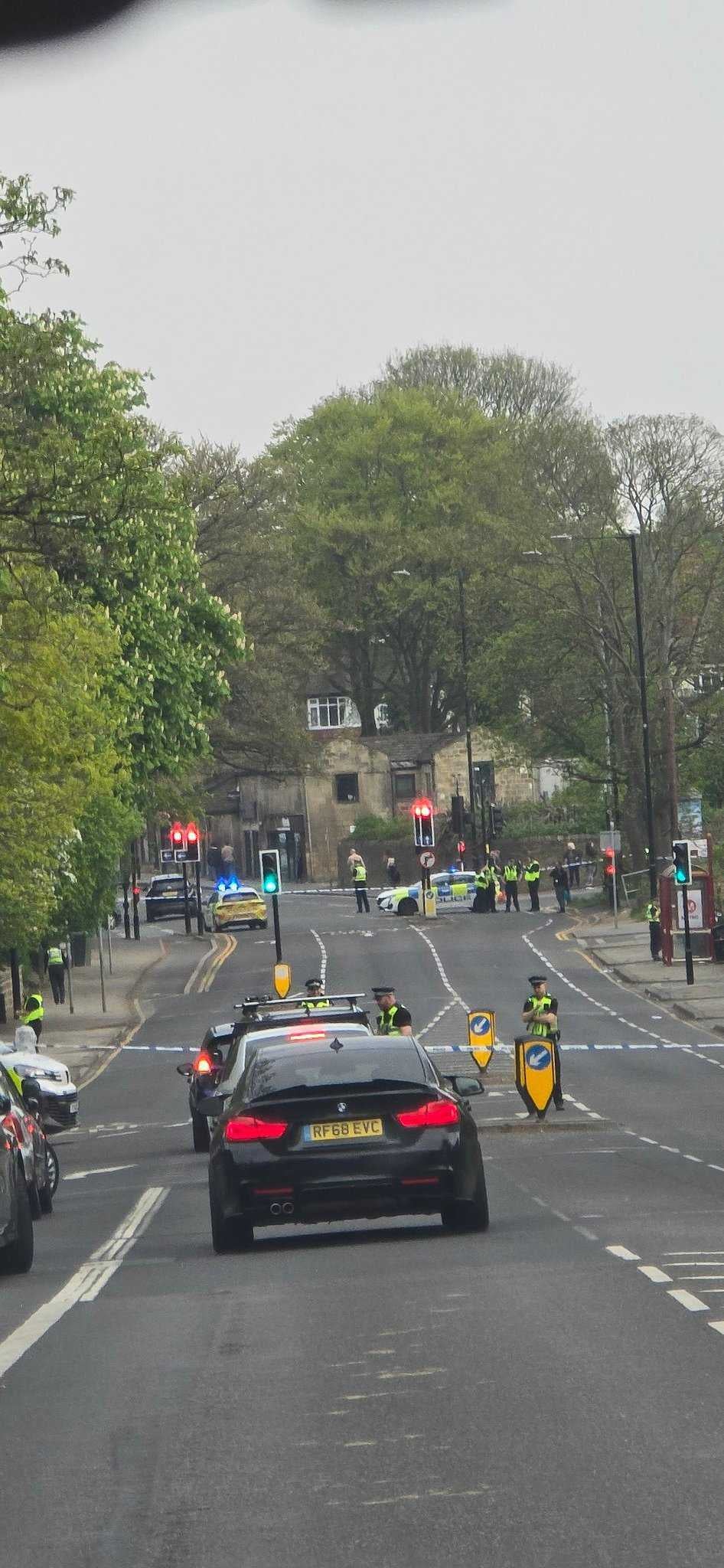 The incident took place on Otley Road on Saturday afternoon