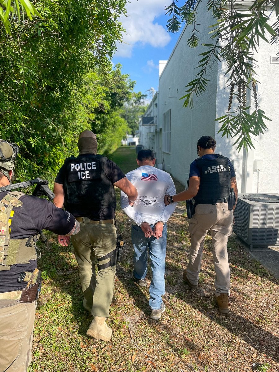 ICE worked with local Florida police to arrest nearly 800 people this week in a ‘massive, multi-agency, immigration enforcement crackdown’