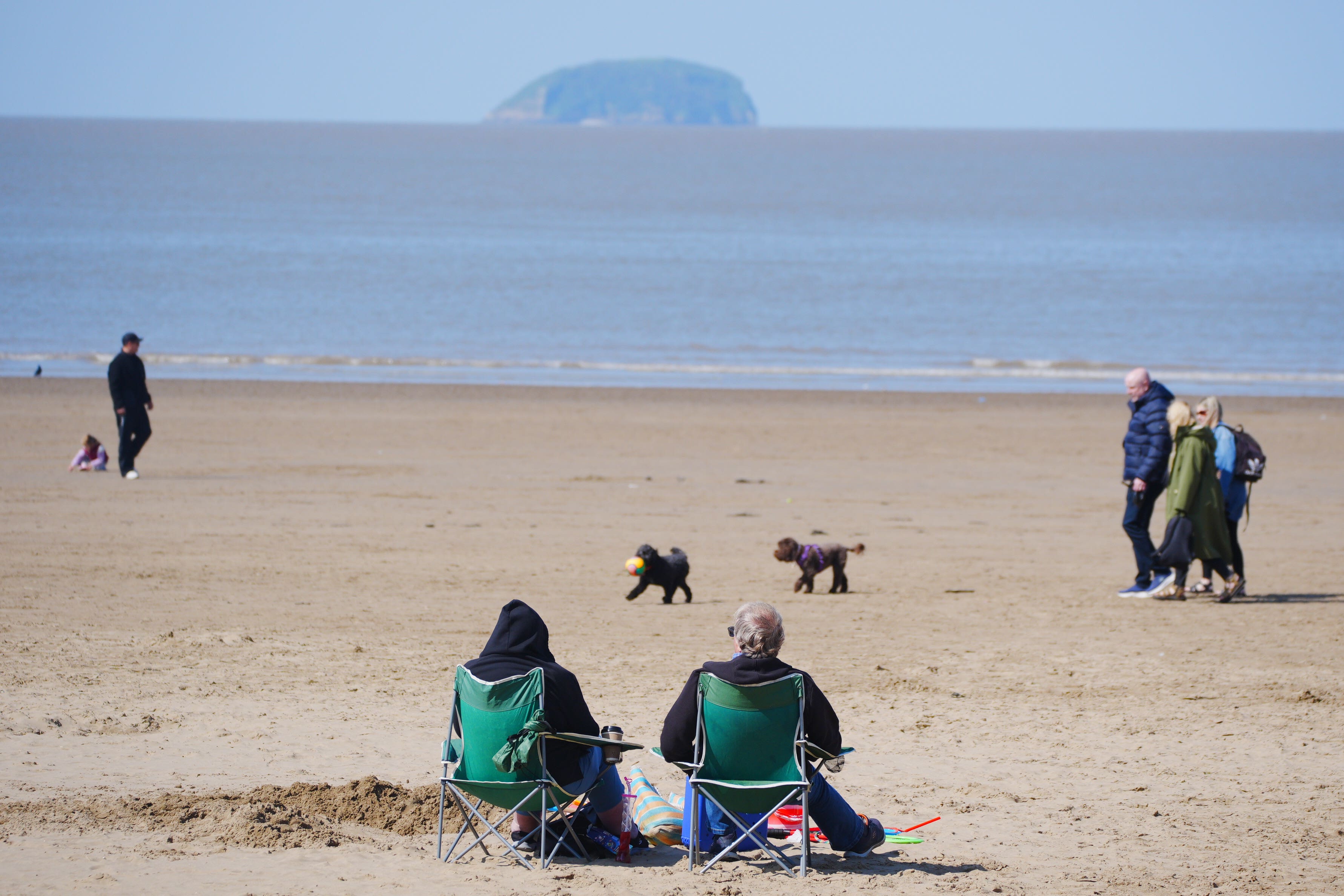 People were on the beach at Weston-super-Mare (Ben Birchall/PA)