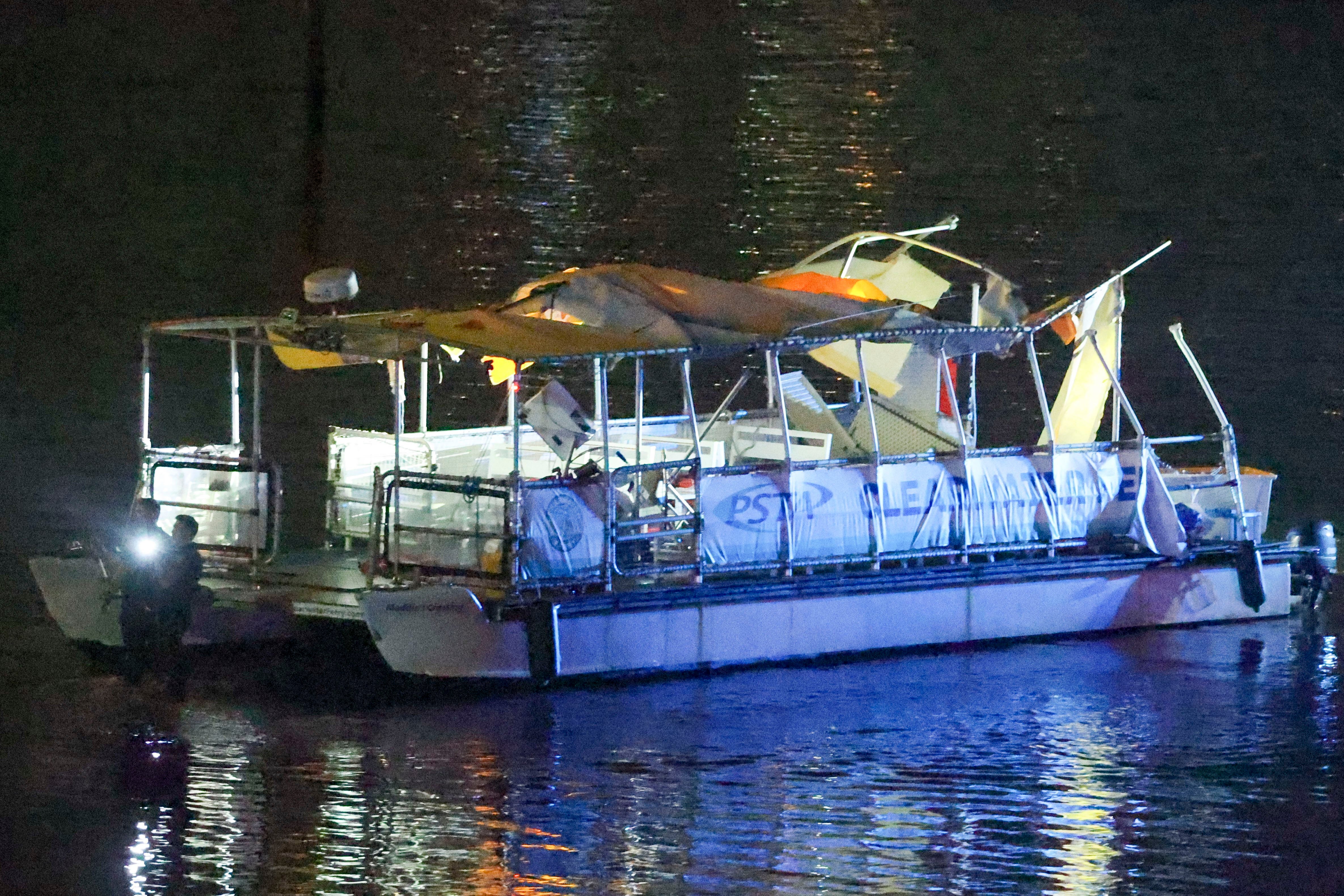 Clearwater Police Department chief Eric Gandy said that Knight’s boat ‘overrode nearly three-quarters of the ferry’