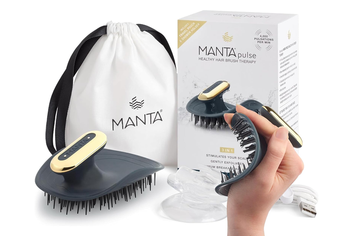 Best hair brush IndyBest review Manta pulse electric scalp massager brush