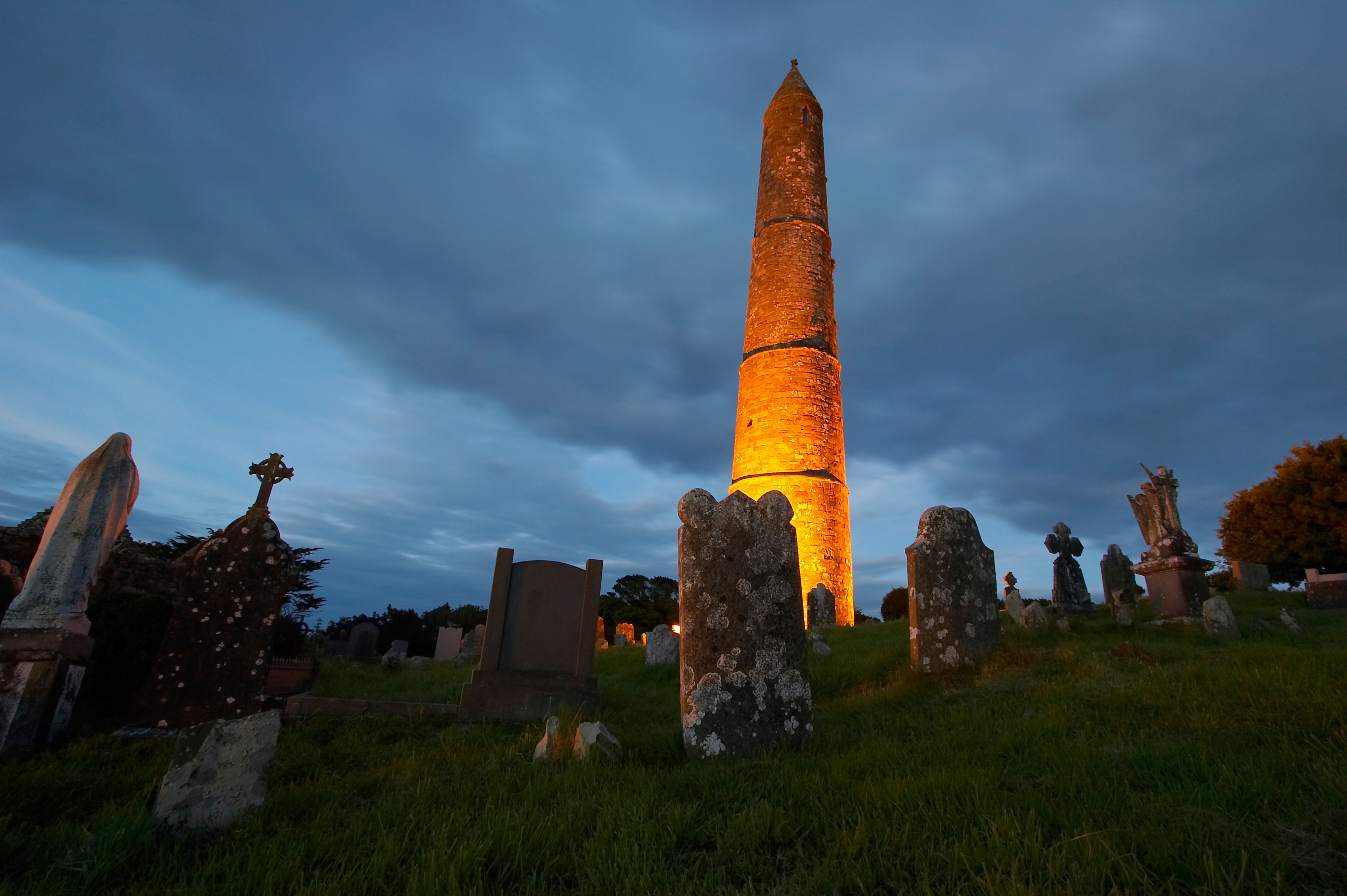 Nightfall over Ardmore cemetery