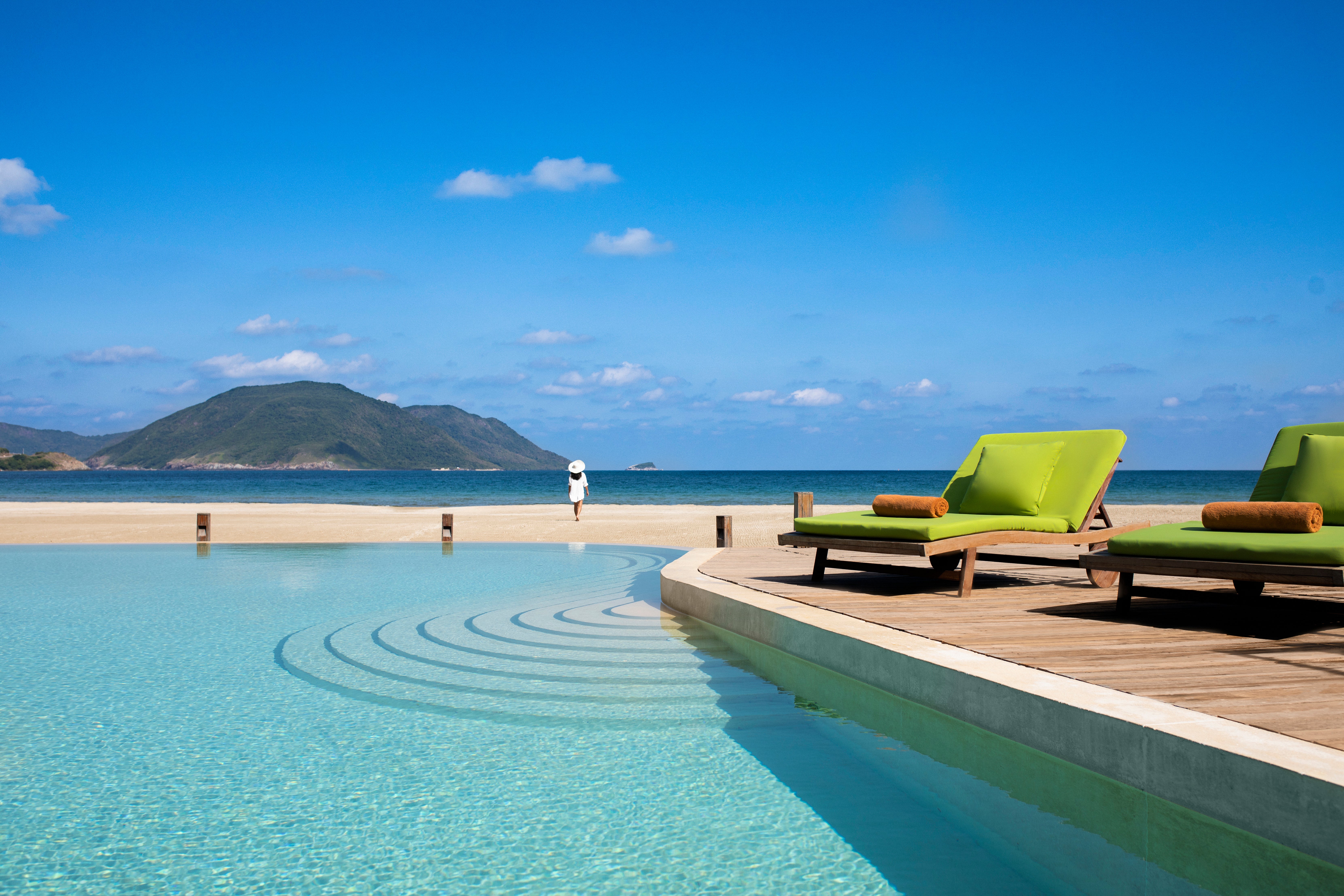 The main pool at Six Senses Con Dao