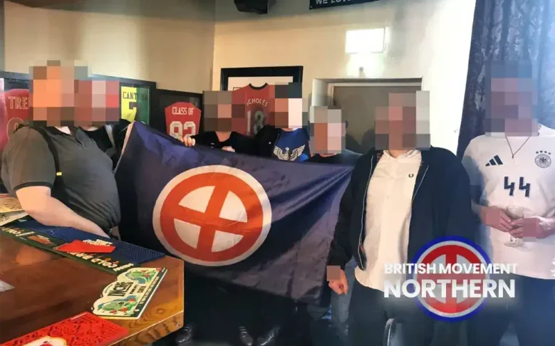 Images shared online showed the group with Nazi flags and memorabilia