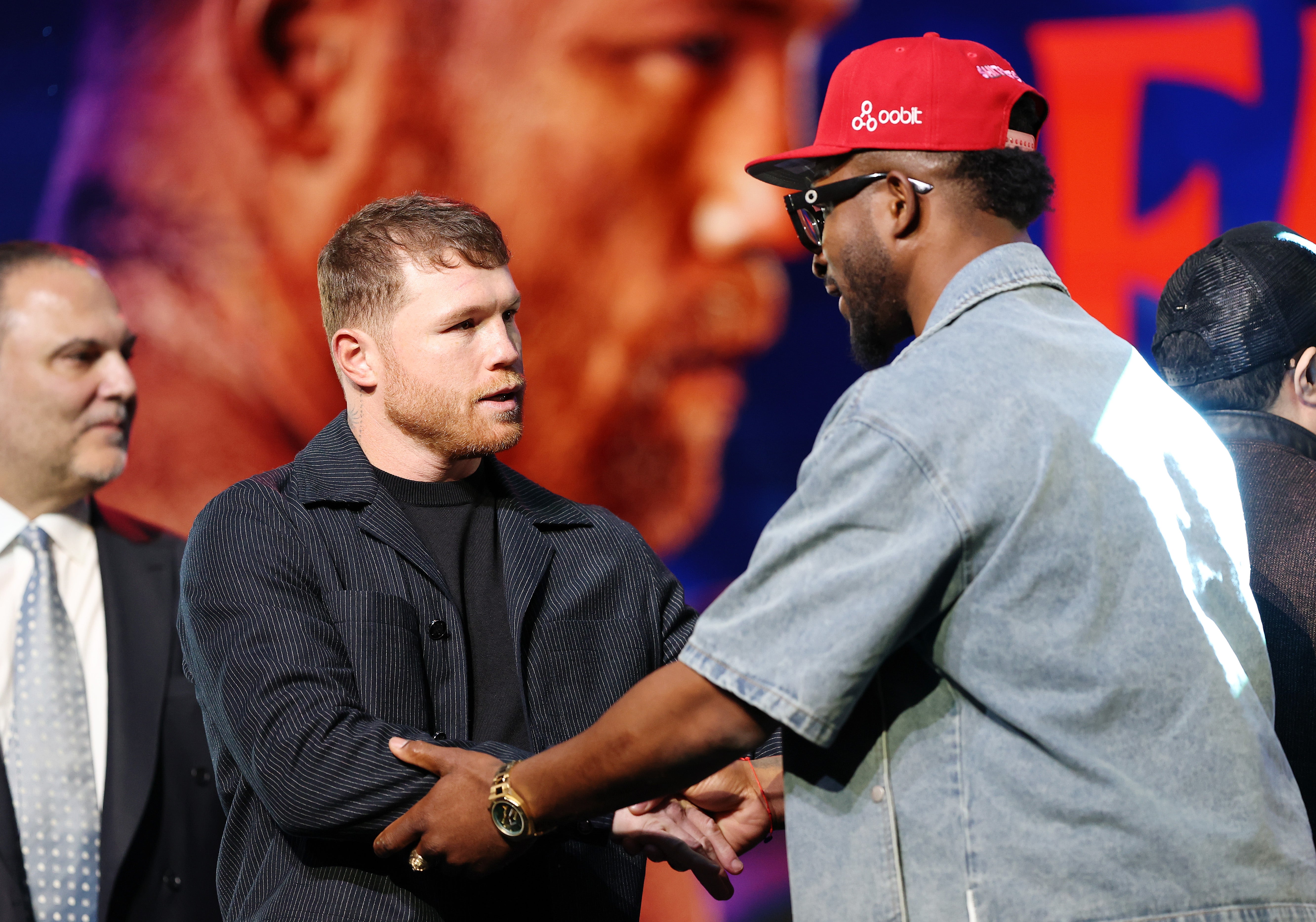Canelo and William Scull pay each other respect at a pre-fight press conference