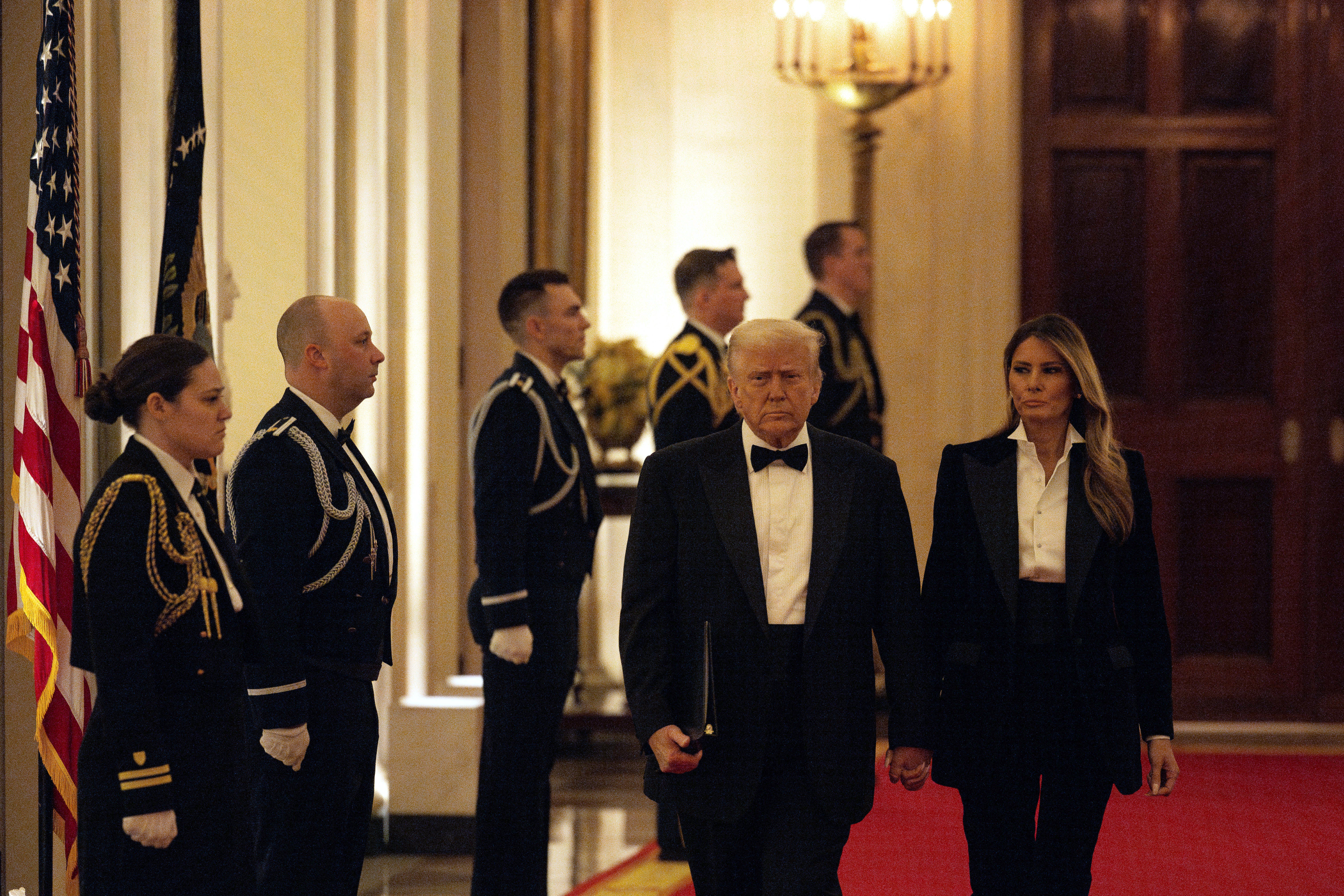 Speculation surrounding the state of the couple’s marriage has been rife given Melania’s infrequent appearances at the White House.