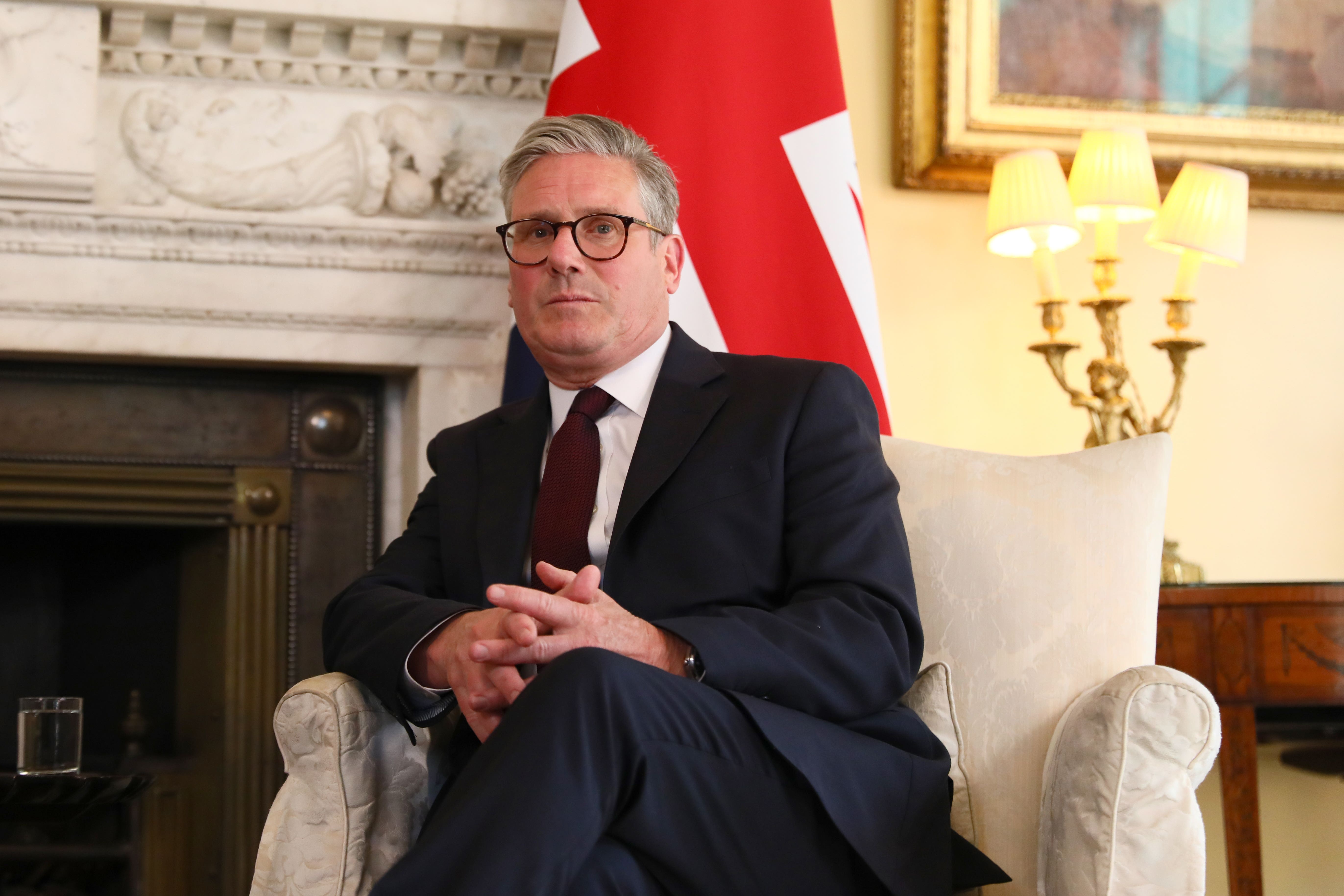 Prime Minister Sir Keir Starmer before having bilateral talks with European Commission President Ursula von der Leyen in 10 Downing Street, London (Alishia Abodunde/PA)