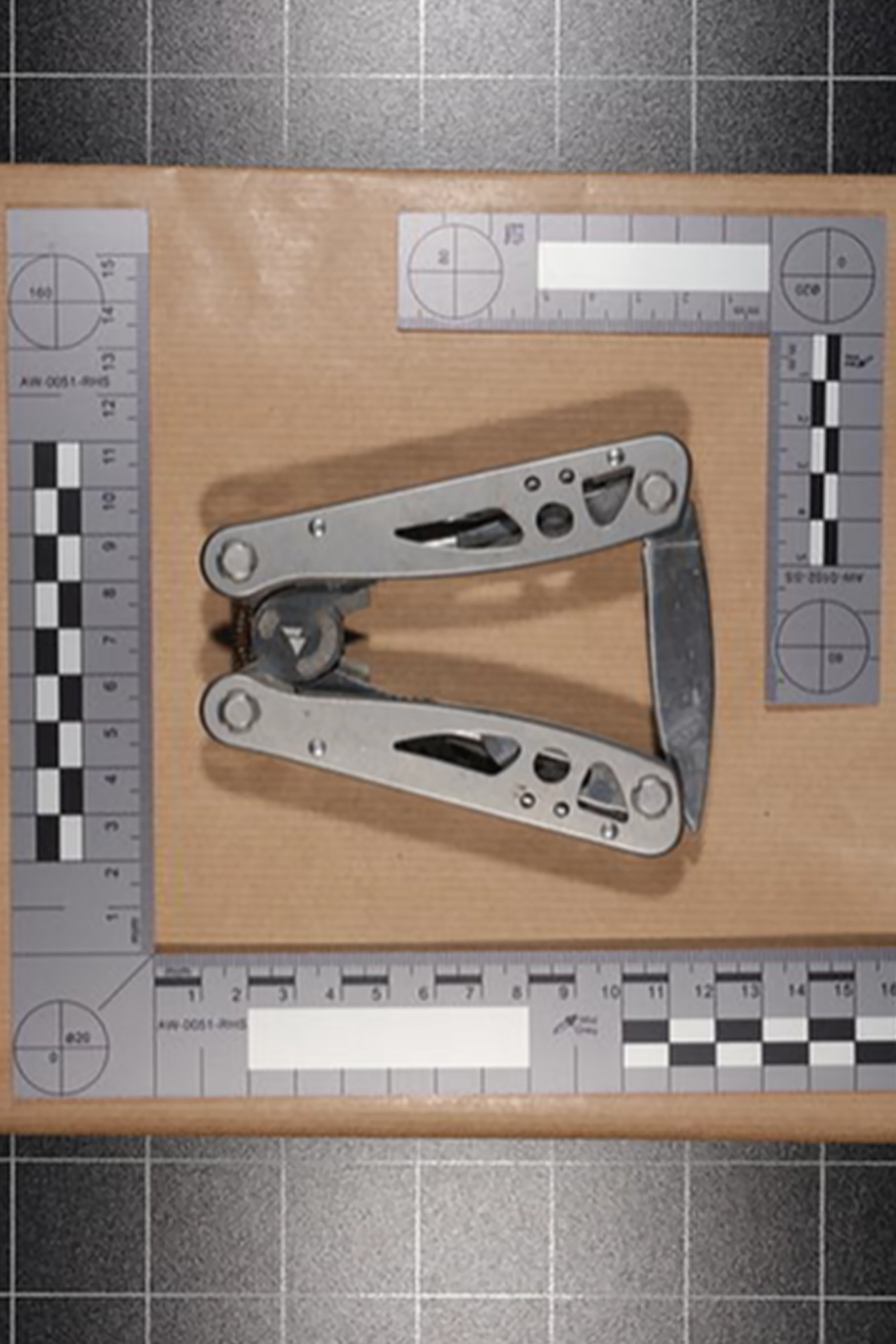 A knife which a teenager used to stab two teachers and a fellow pupil at Ysgol Dyffryn Aman last year