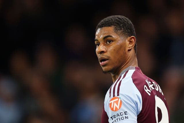 <p>Rashford missed Aston Villa's FA Cup semi-final defeat with the issue</p>