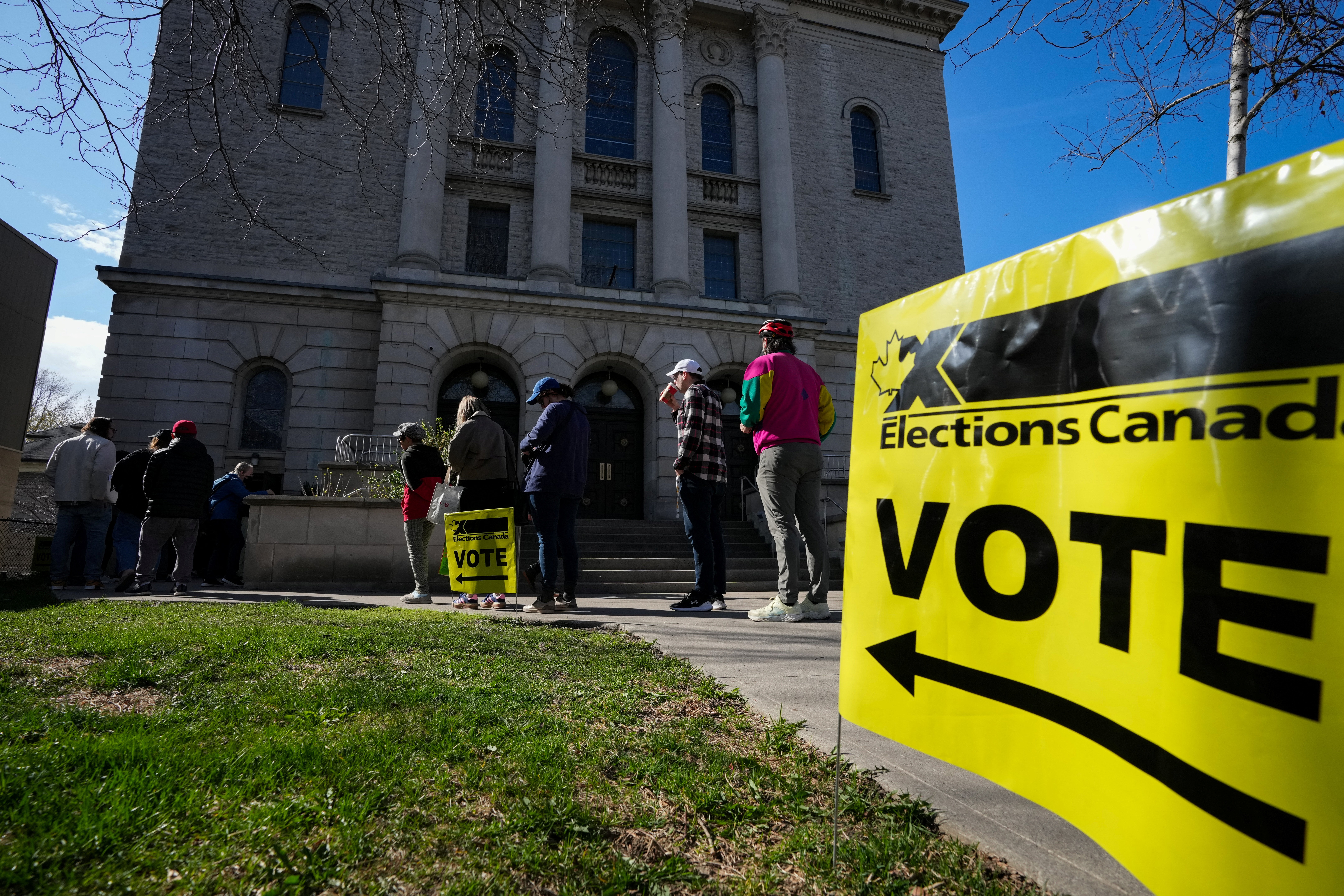Voters going to the poll in Toronto