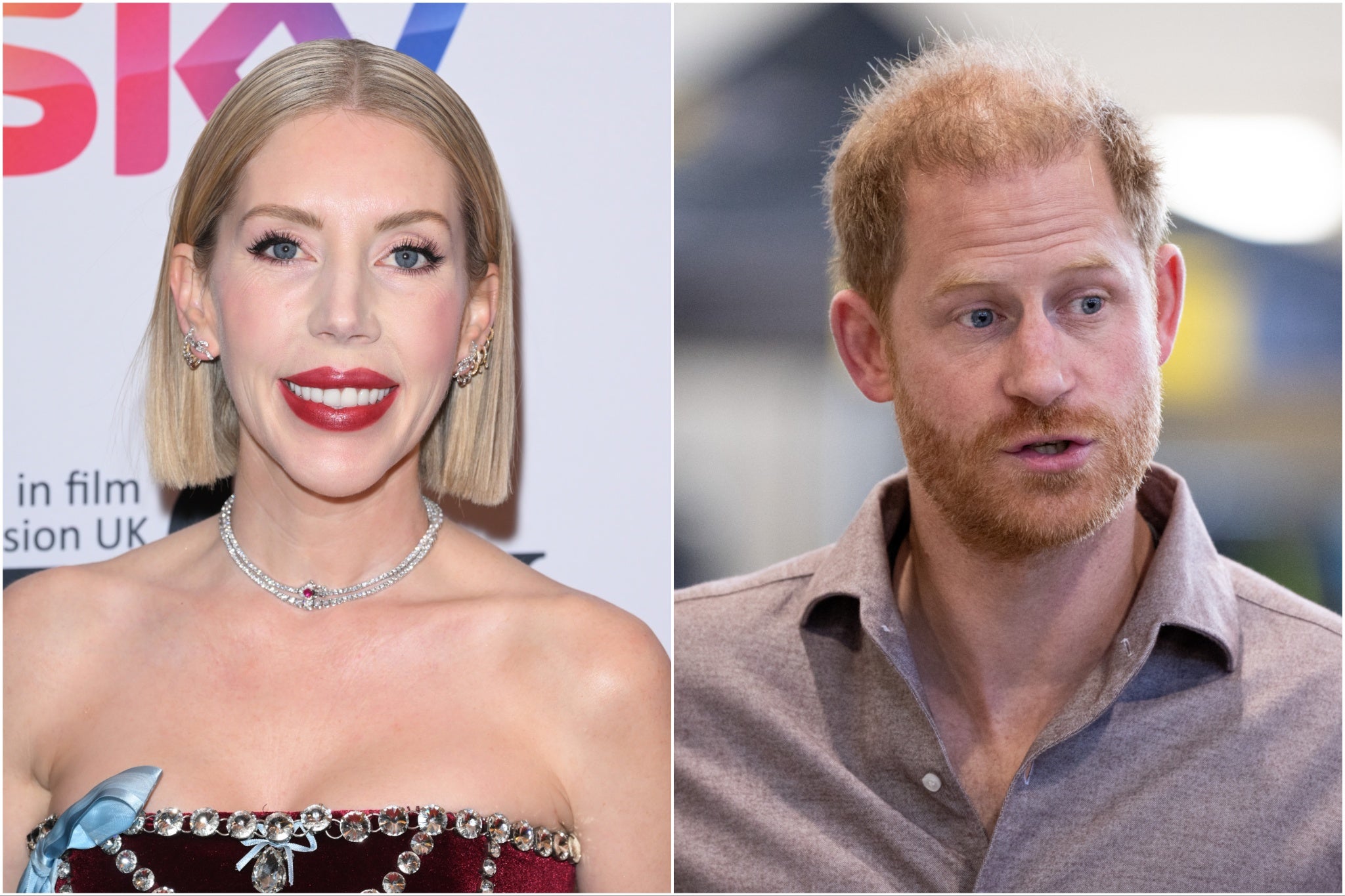 Katherine Ryan (left) said she tried to set up Prince Harry with a Kardashian sister