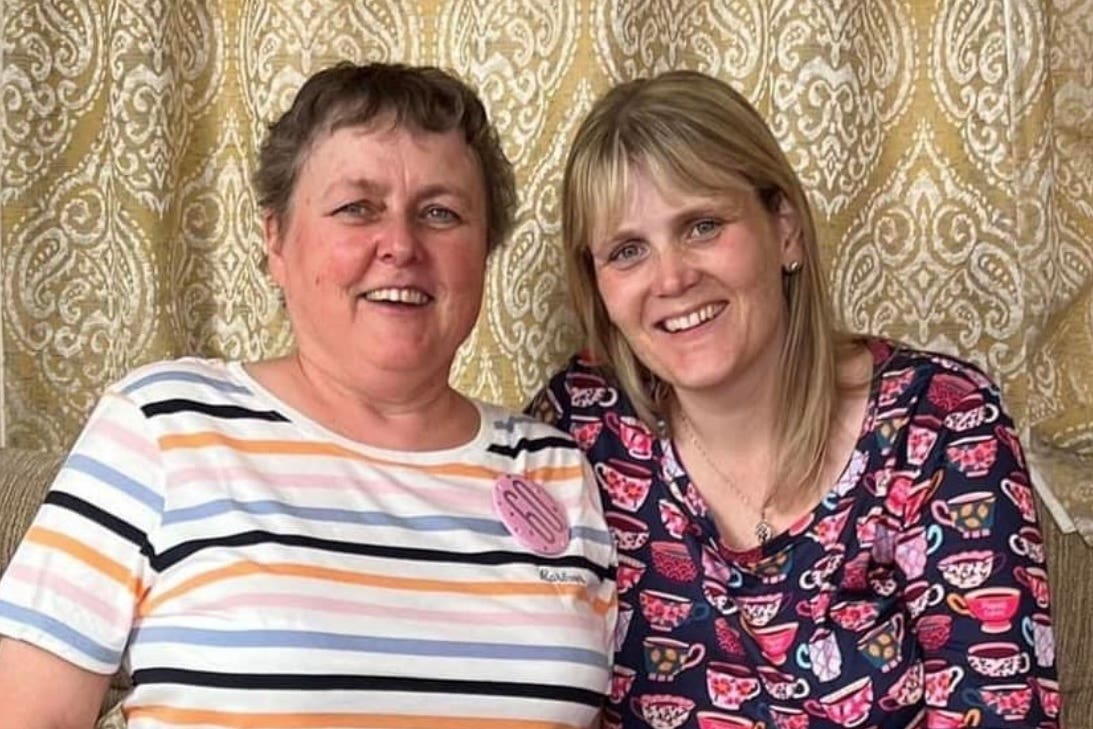 Cheryl Woods (left), 61, and her daughter Sarha Smith, 40, from Caerphilly, South Wales, who died following a collision on the M4 on Friday during Storm Babet (Wiltshire Police/PA)