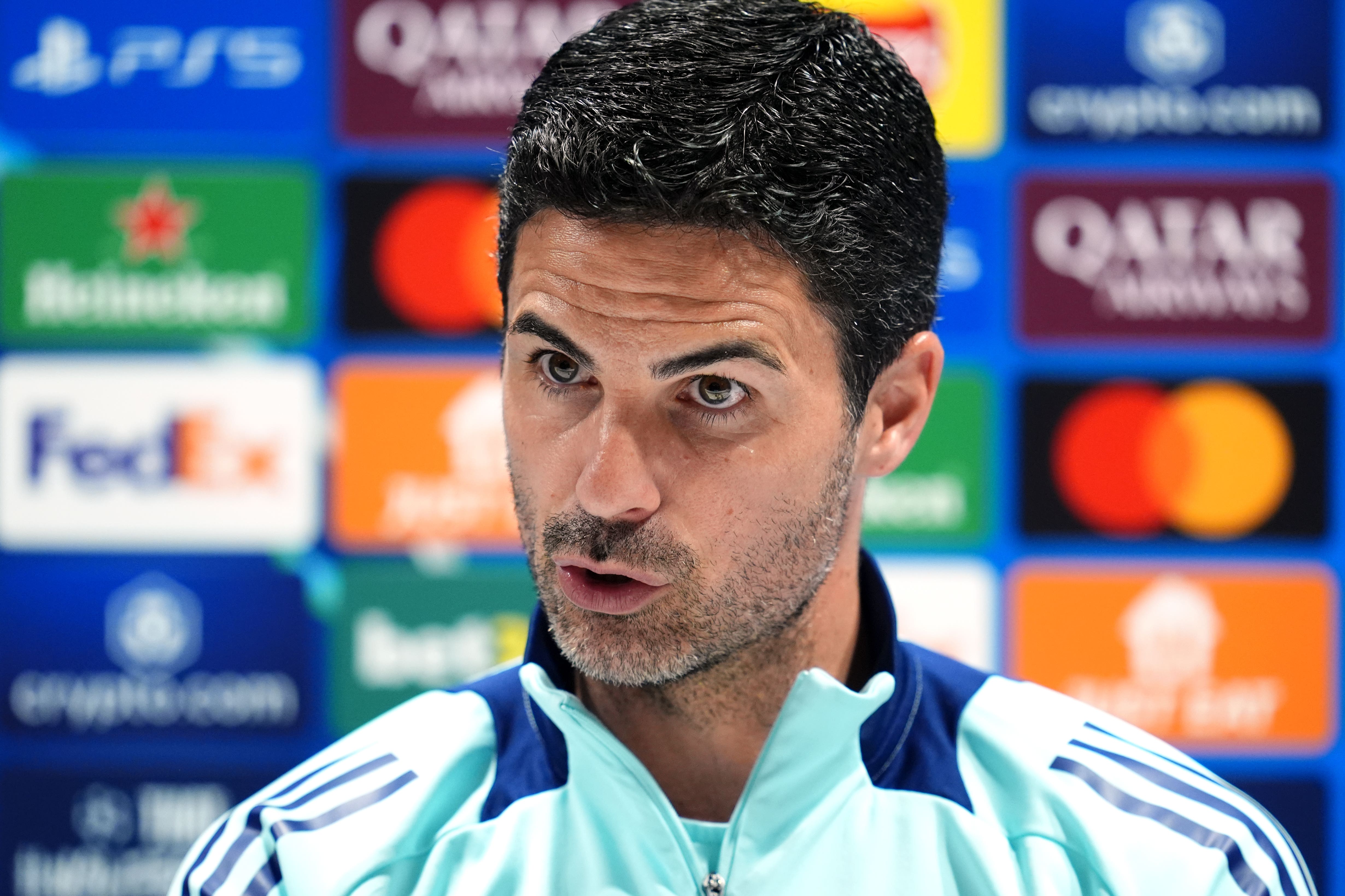 Mikel Arteta wants Arsenal’s fans to help them in the home game against PSG (Adam Davy/PA)