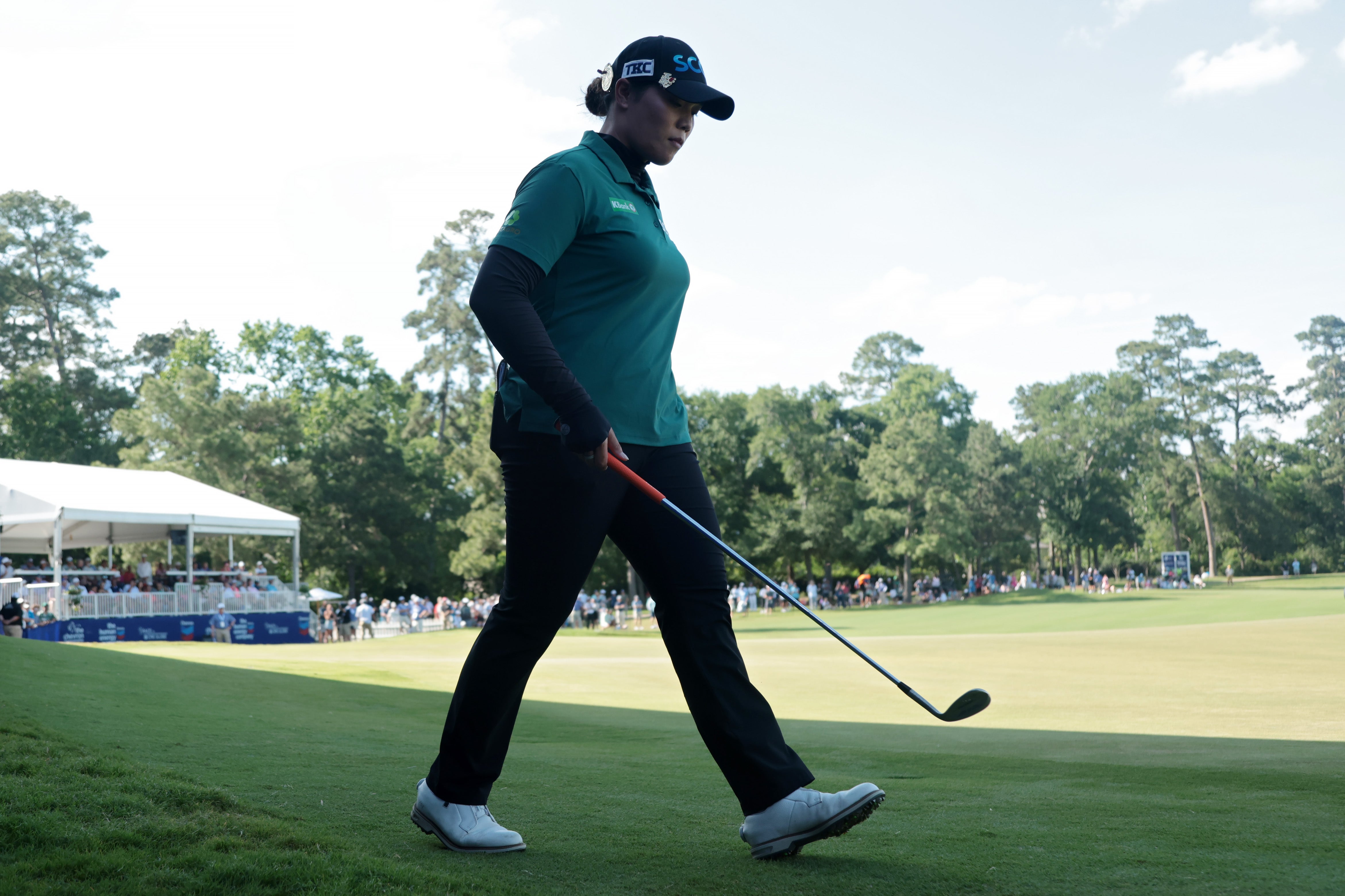 Ariya Jutanugarn hit her chip on the 18th a matter of inches with victory in sight