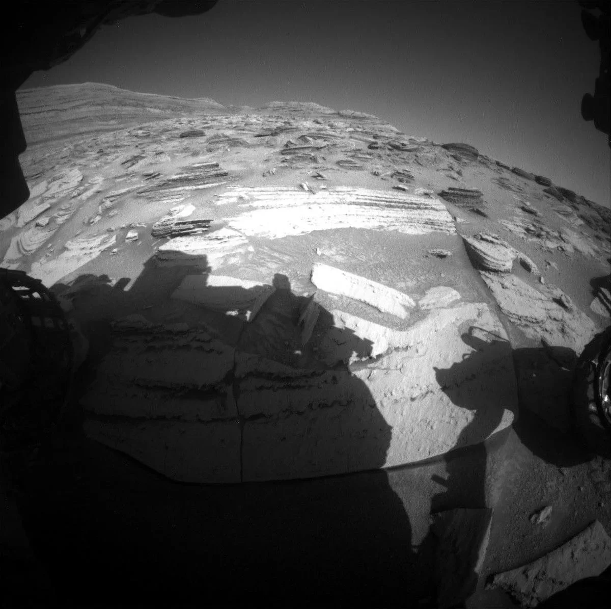 Image taken by Curiosity rover's Front Hazard Avoidance Camera on Mars