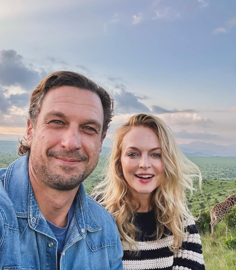 Graham with her boyfriend John de Neufville