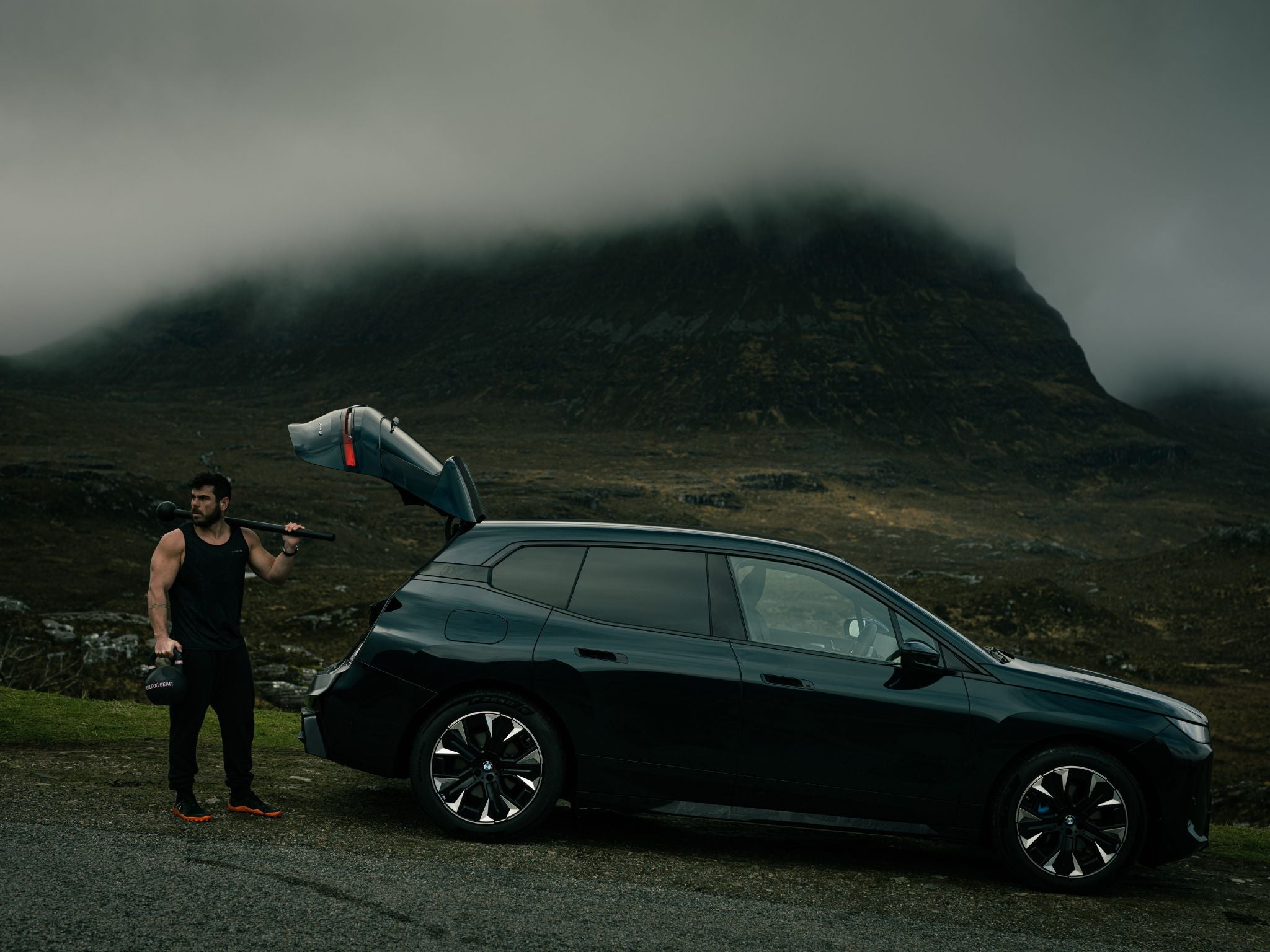 Ross Edgley will be supported by a land crew in the all-electric BMW iX during the Great Icelandic Swim