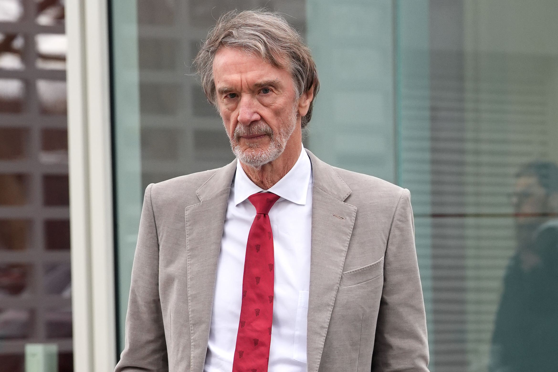 Sir Jim Ratcliffe outside Old Trafford