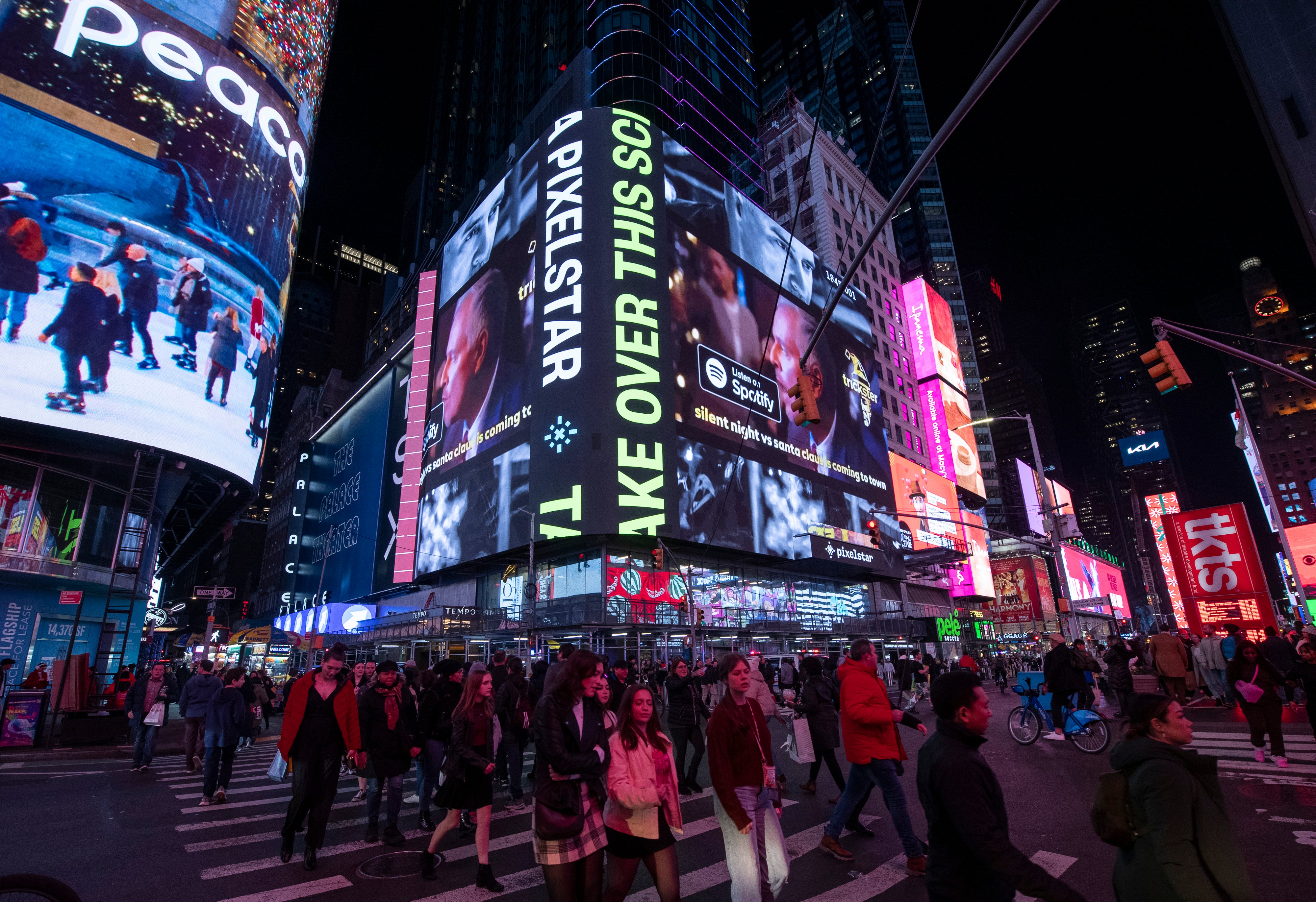 Times Square will host Friday’s unique boxing event