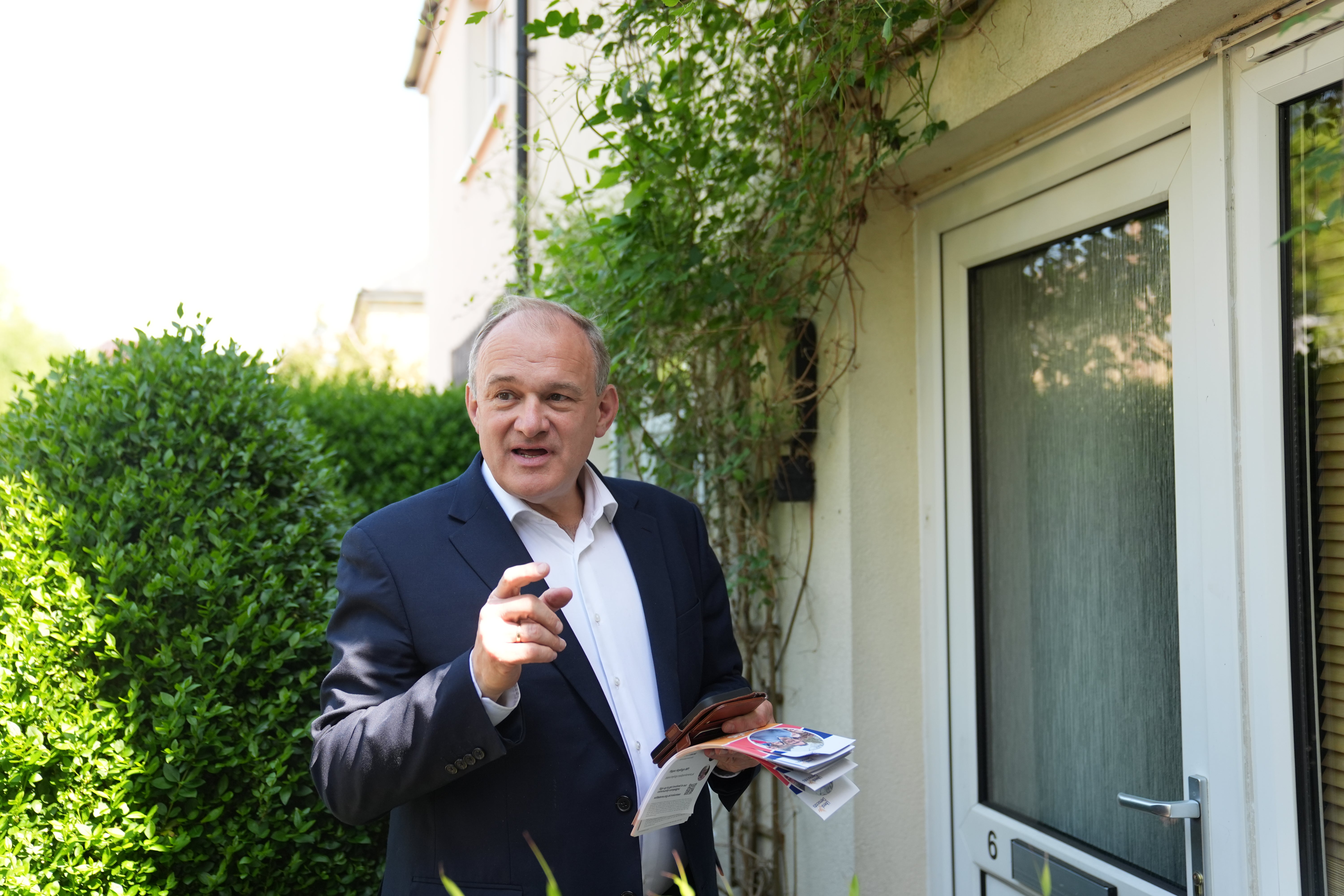 Lib Dem leader Sir Ed Davey campaigning