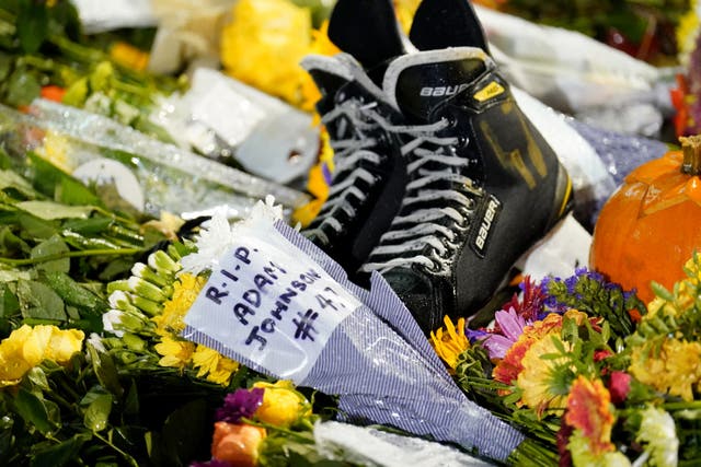 <p>Nottingham Panthers player Adam Johnson was fatally hit in the neck during a game in October 2023</p>