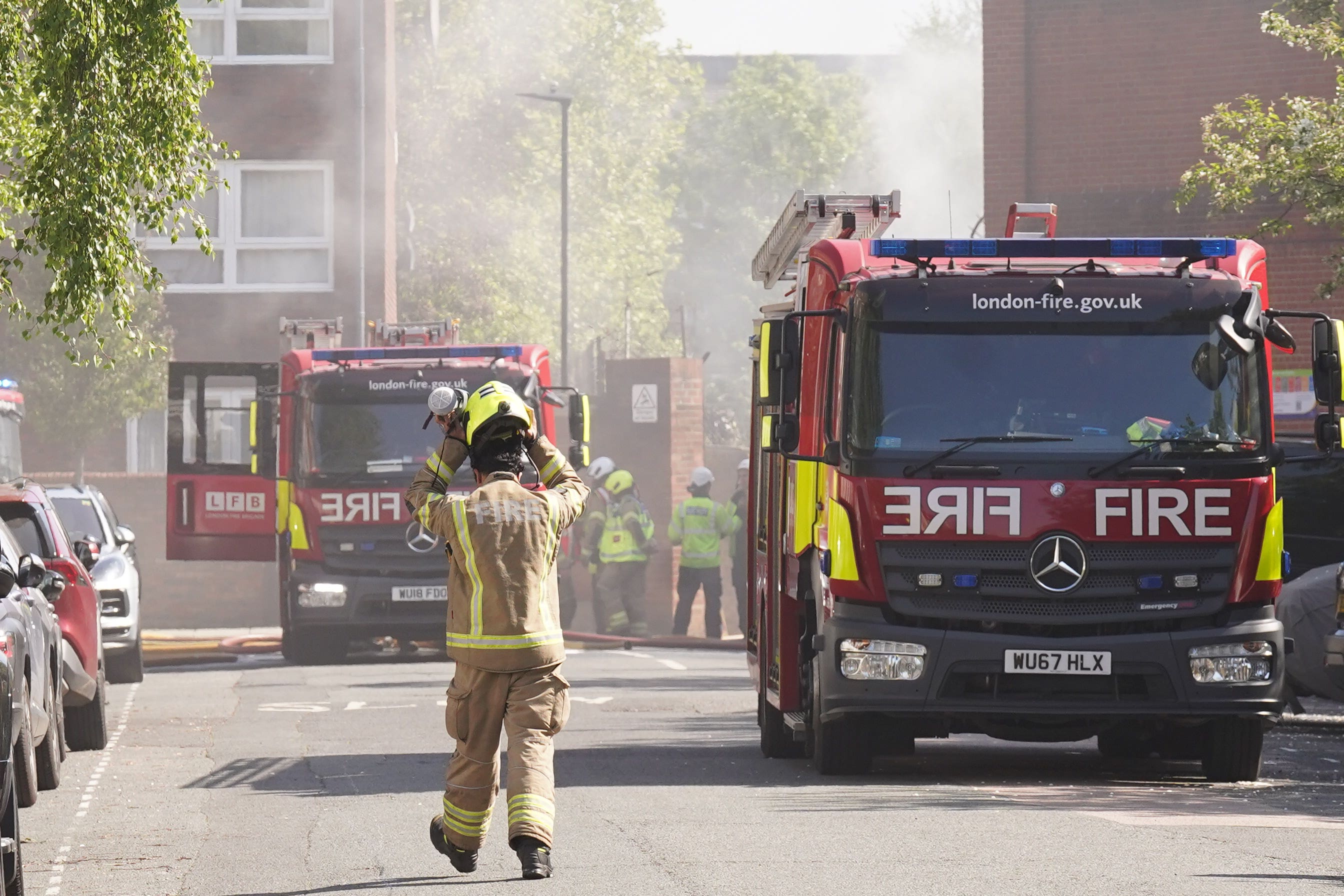 Elderly and vulnerable residents were among those moved out of their homes when a fire broke out at an electrical substation in Maida Vale, west London (Stefan Rousseau/PA)