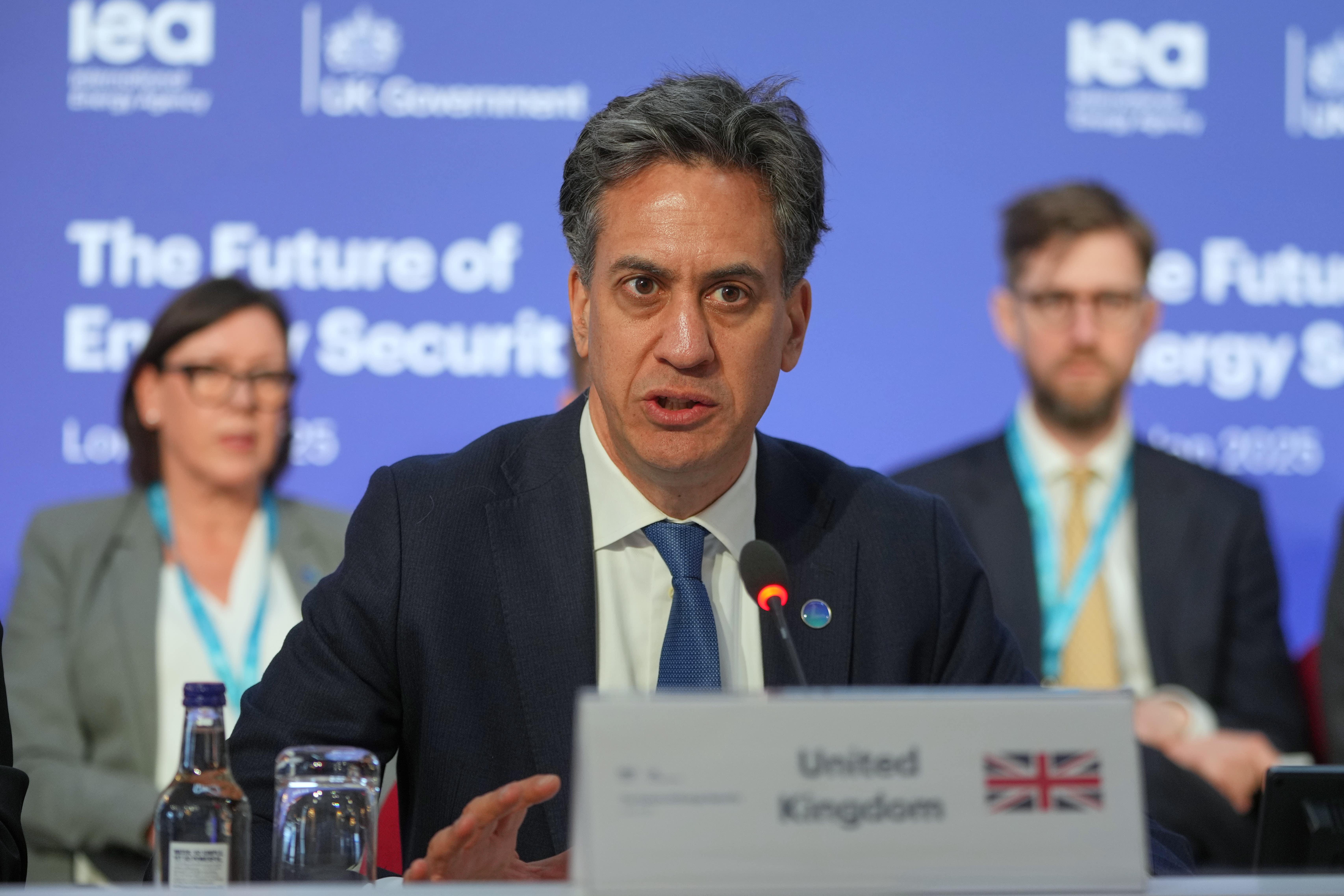 Energy secretary Ed Miliband