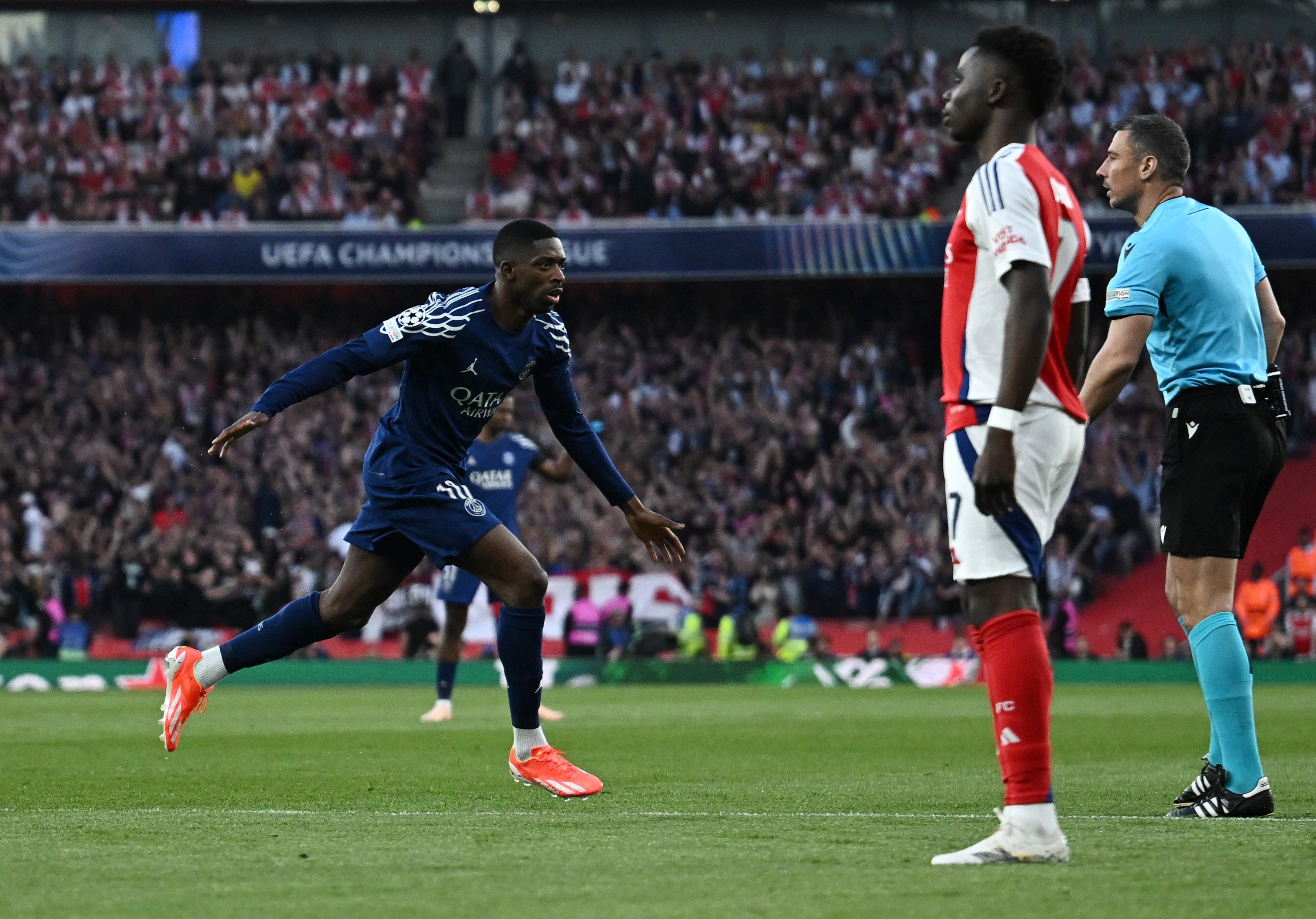 Dembele’s goal gives PSG the advantage ahead of the second leg
