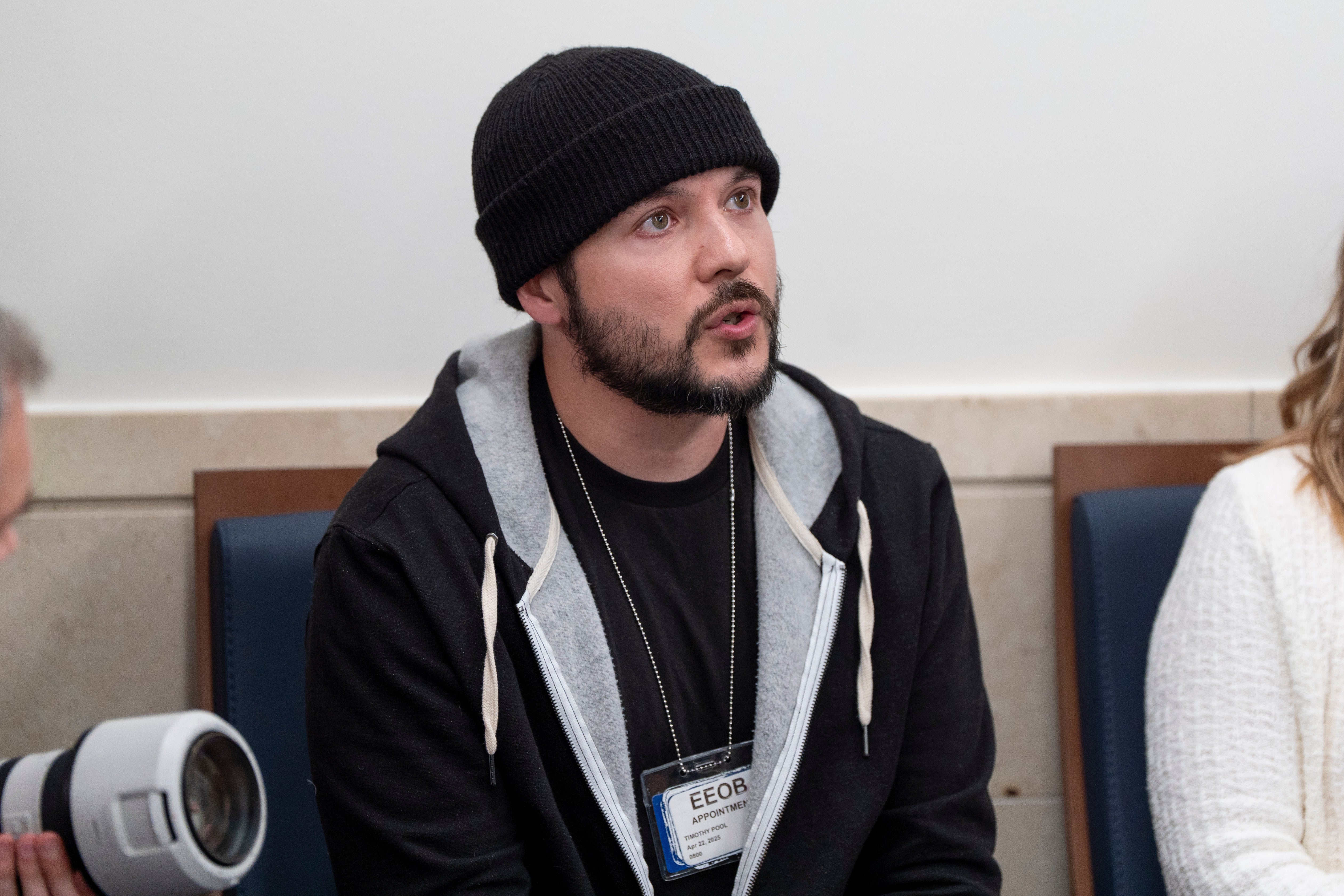 Tim Pool attended one of the standard press briefings
