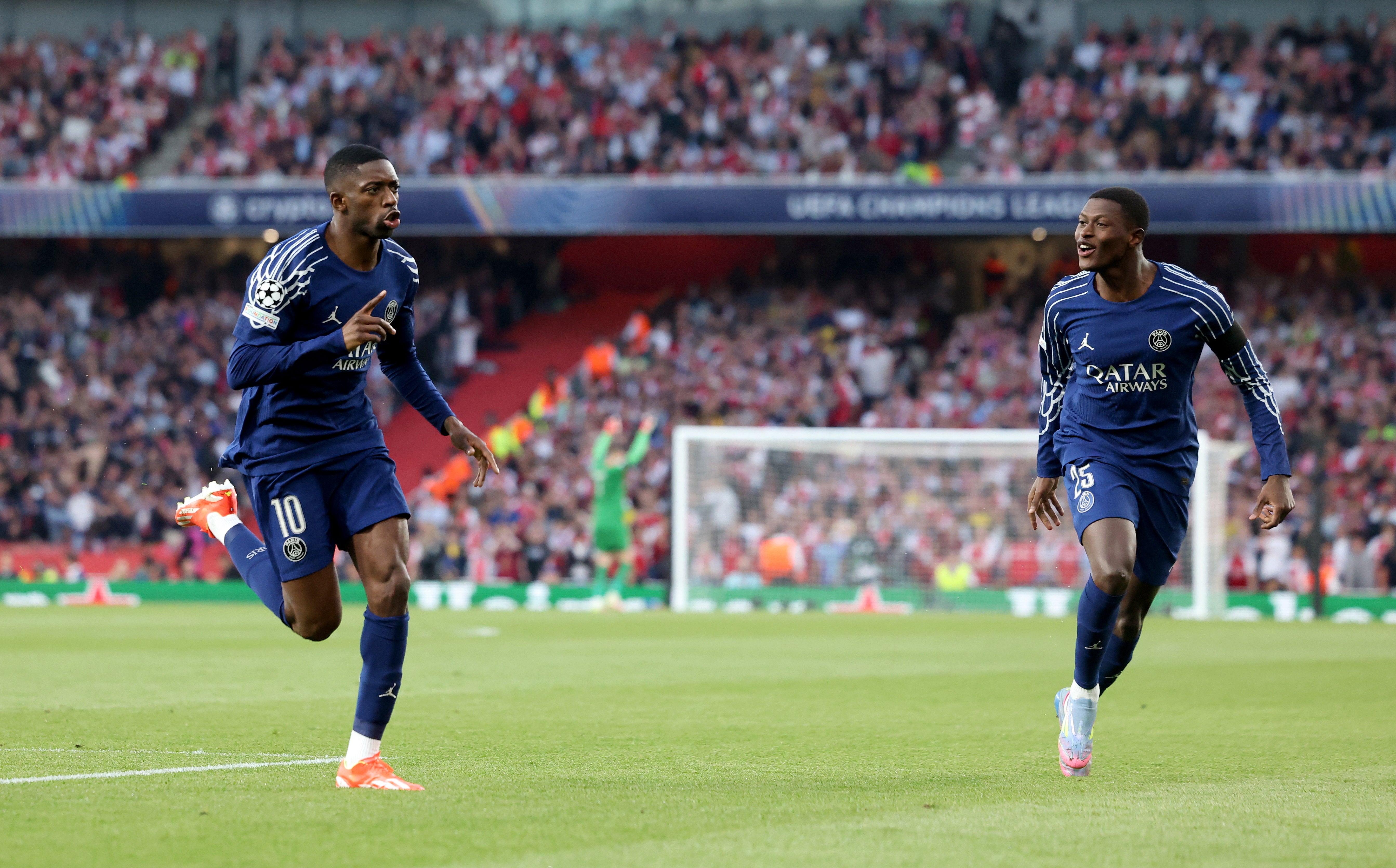 How Ousmane Dembele scored the same goal against Arsenal and Liverpool to sum up transformed PSG