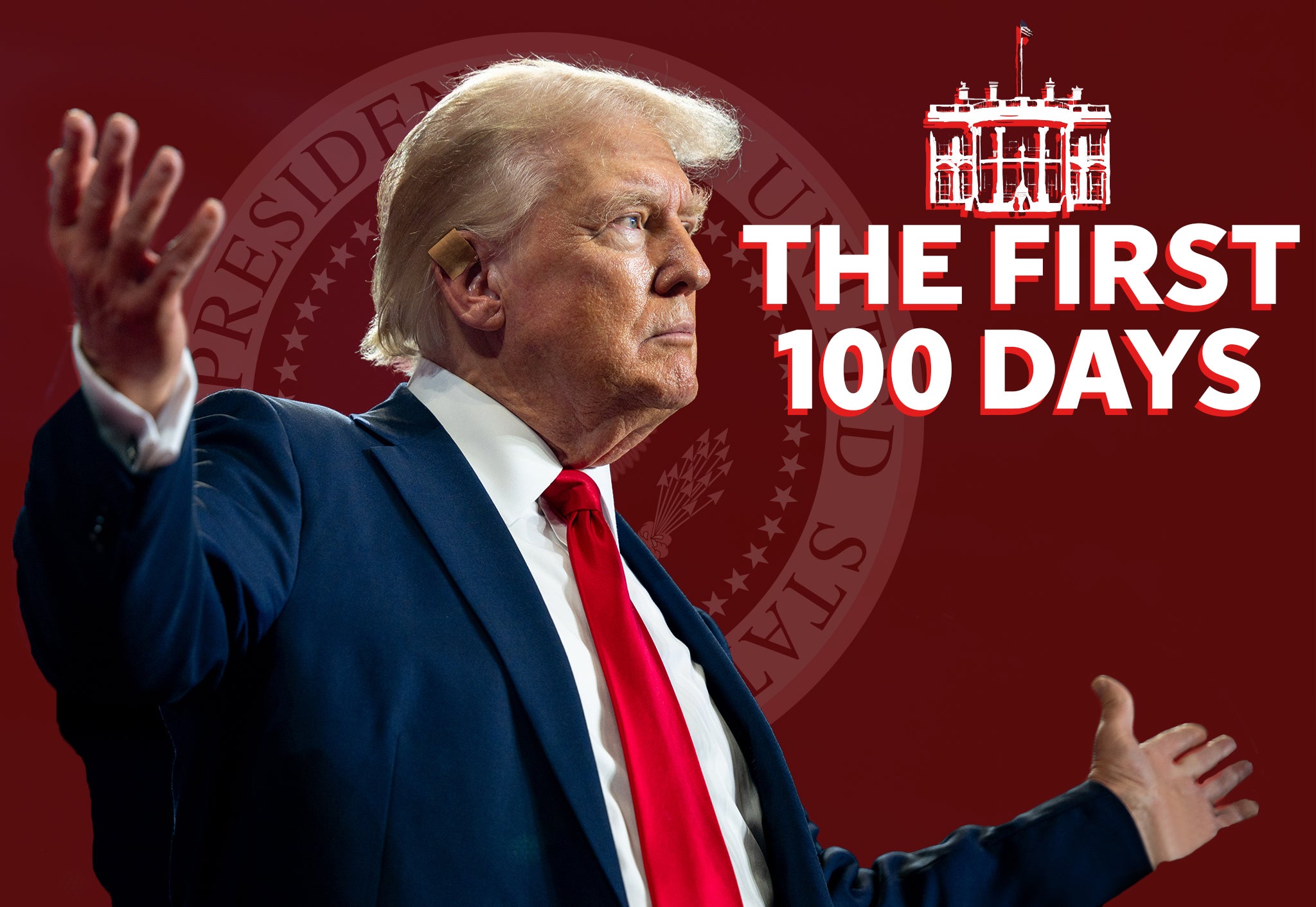 Over 200 lawsuits, 142 executive orders, and 24 days golfing: Trump’s first 100 days by the numbers