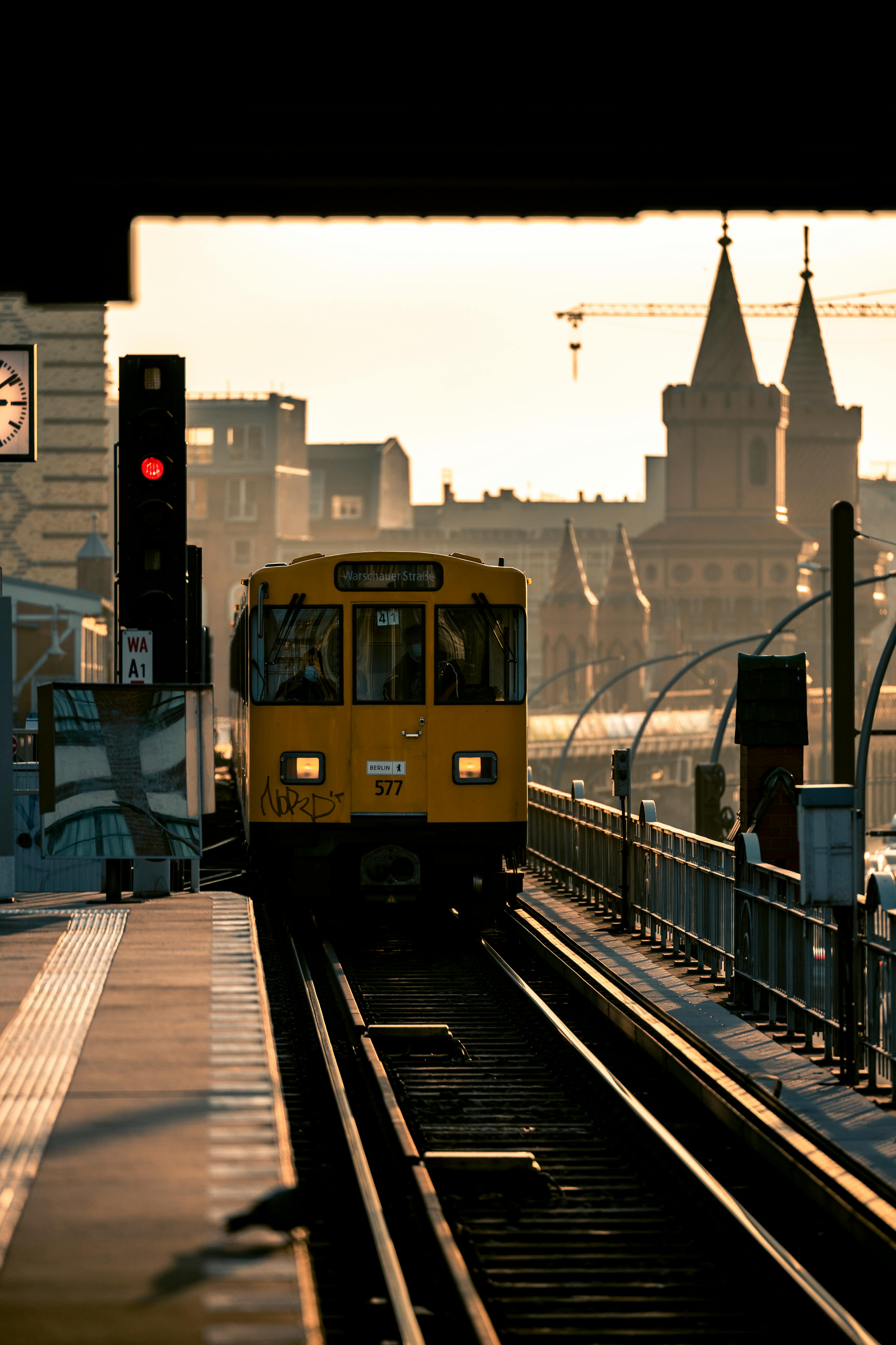 The teenagers were riding on the roof a train in Berlin (file photo)