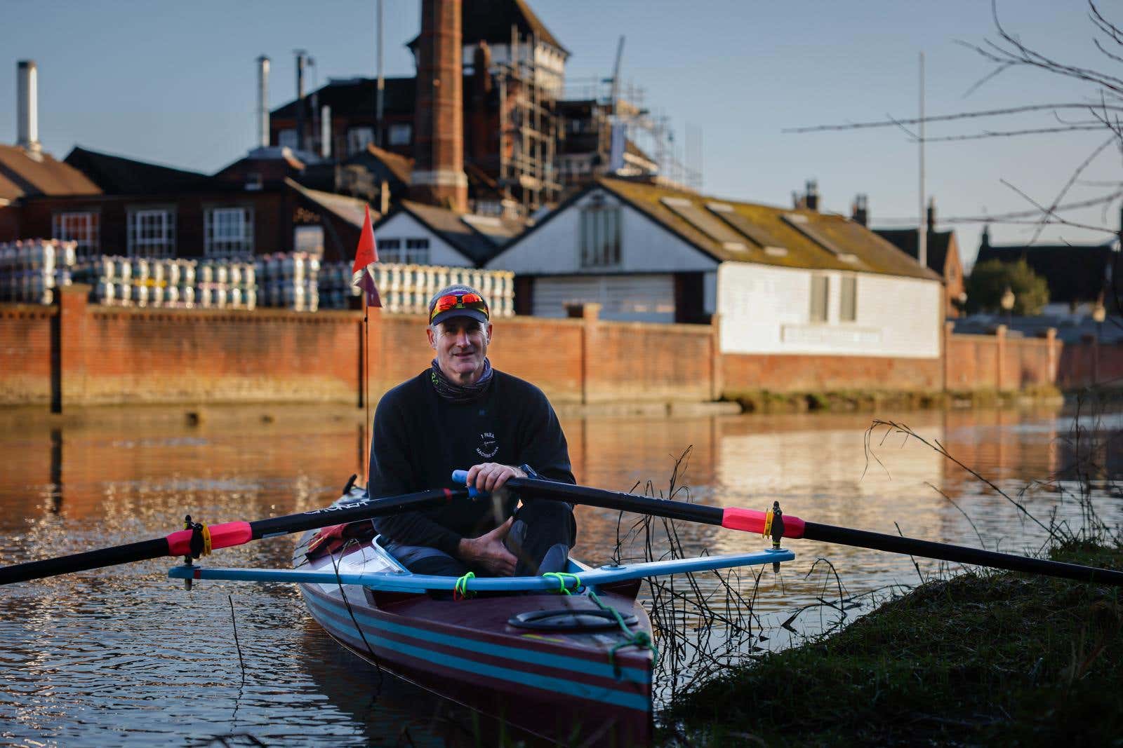 Mike Ellicock is attempting to make history by rowing solo around the UK in under 80 days (Mike Ellicock/PA)