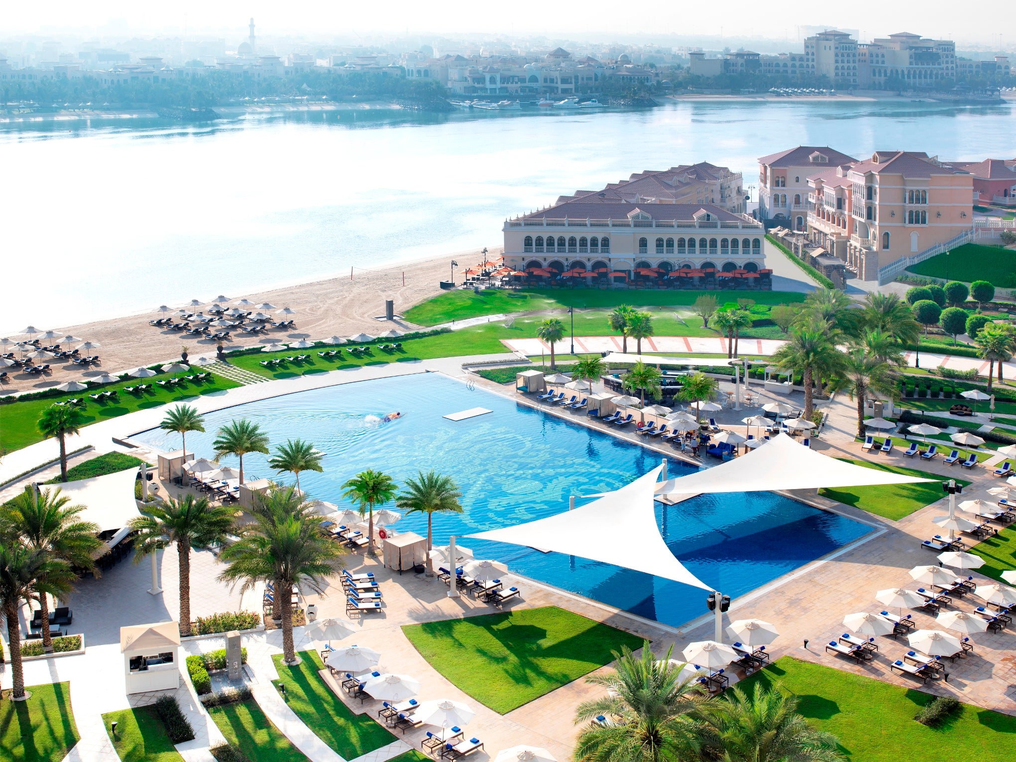 For a family-friendly option, choose The Ritz-Carlton Abu Dhabi, Grand Canal