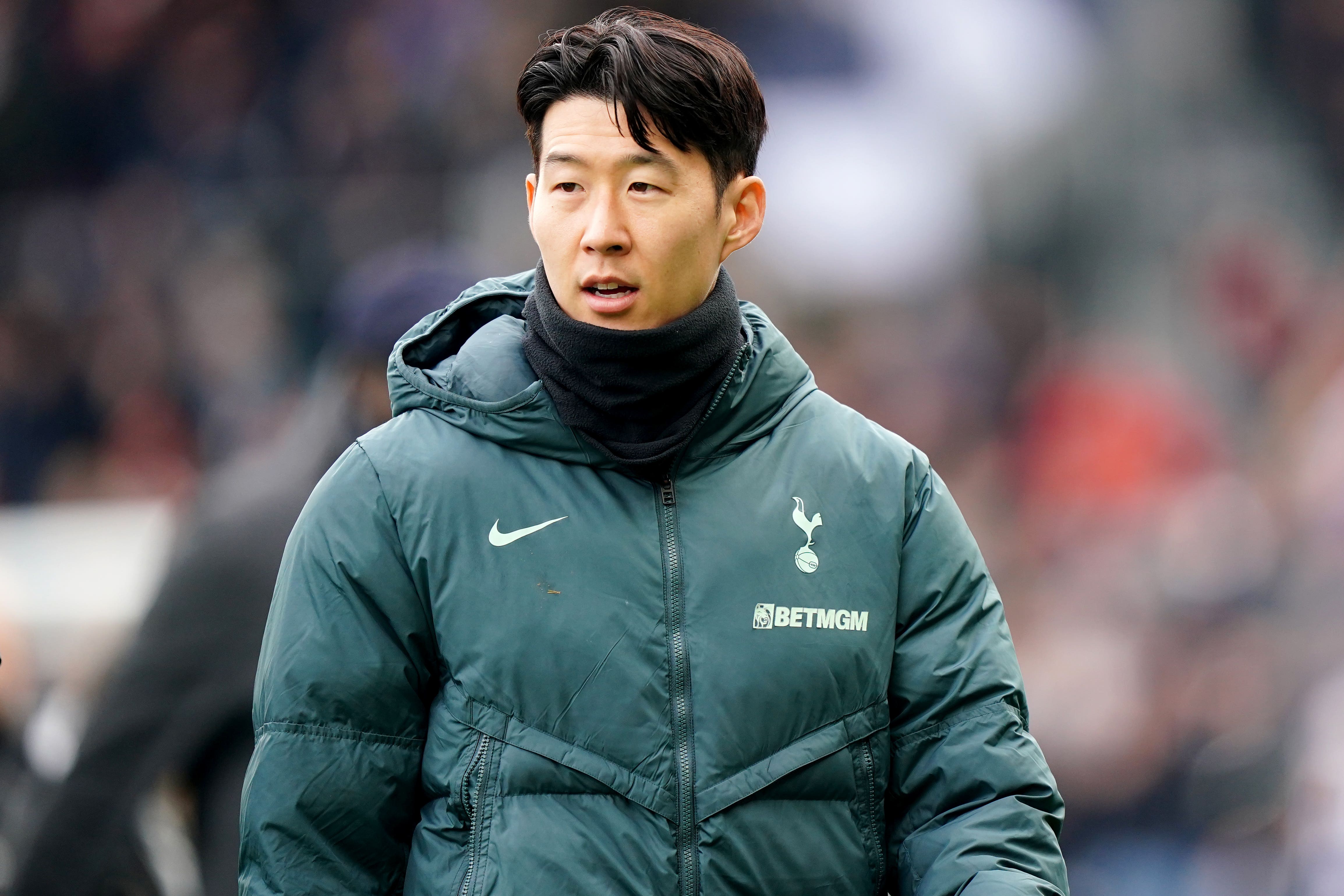 Son Heung-Min se neobjevil od 1-1 losování s Eintracht Frankfurt 10. dubna (Zac Goodwin/PA)