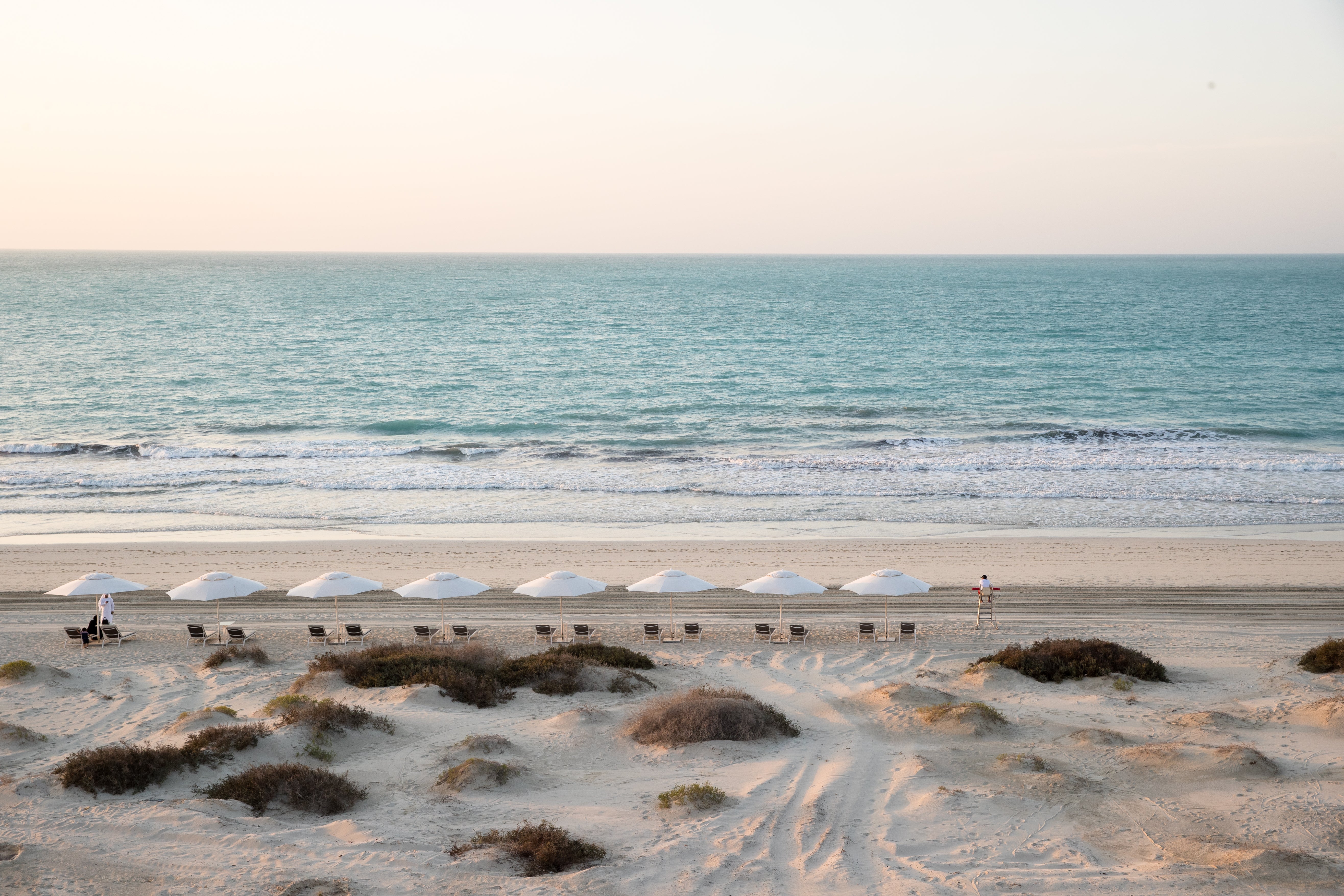 For a beach that is guaranteed to be high quality, book a room at Jumeirah Saadiyat Island