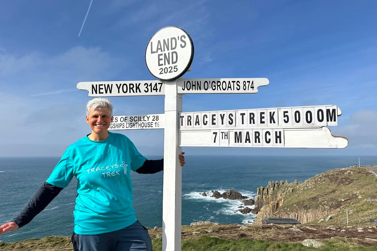 Tracey Howe is walking 5,000 miles around the British coastline (Tracey Howe/PA)