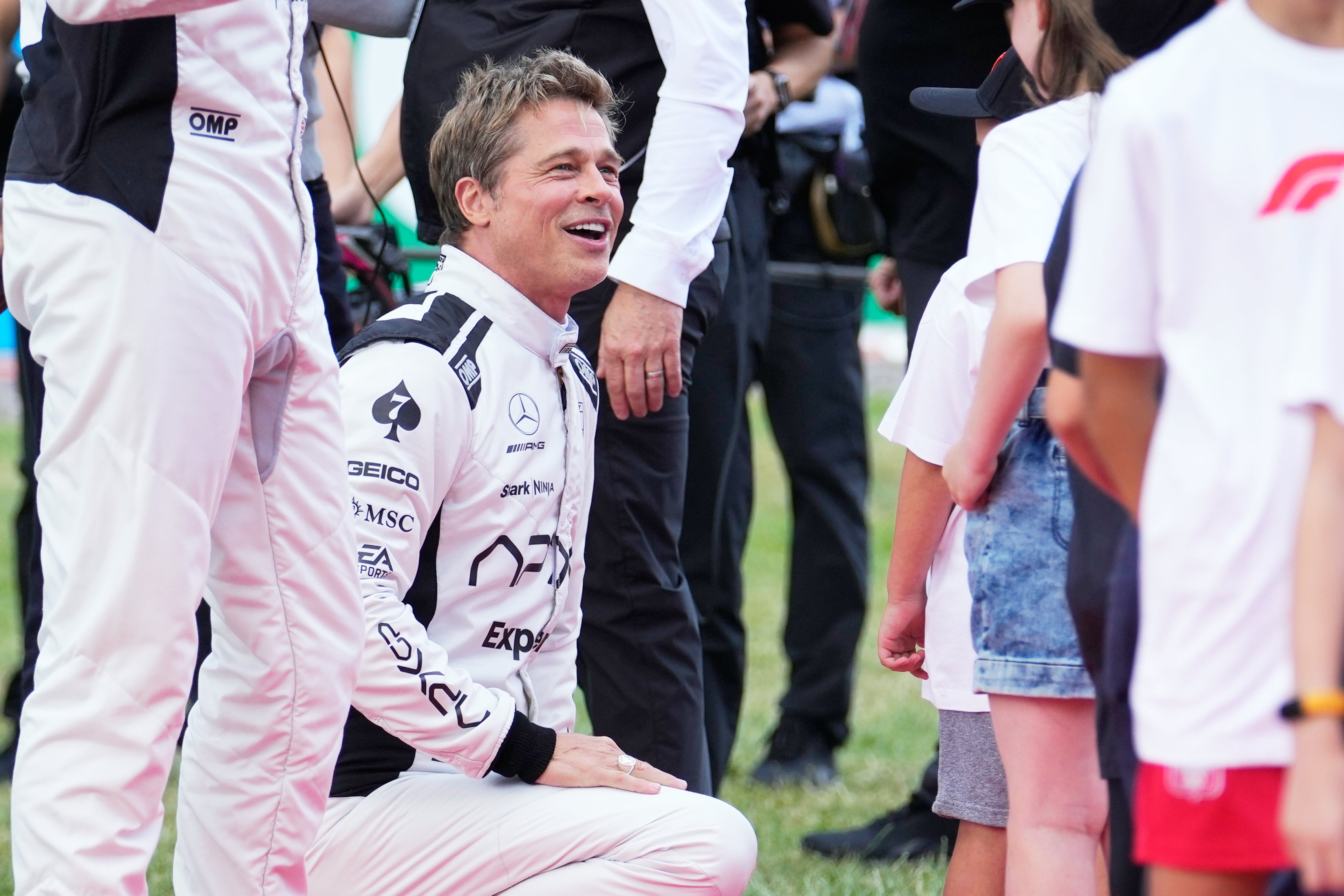 Brad Pitt at Silverstone filming for F1: The Movie