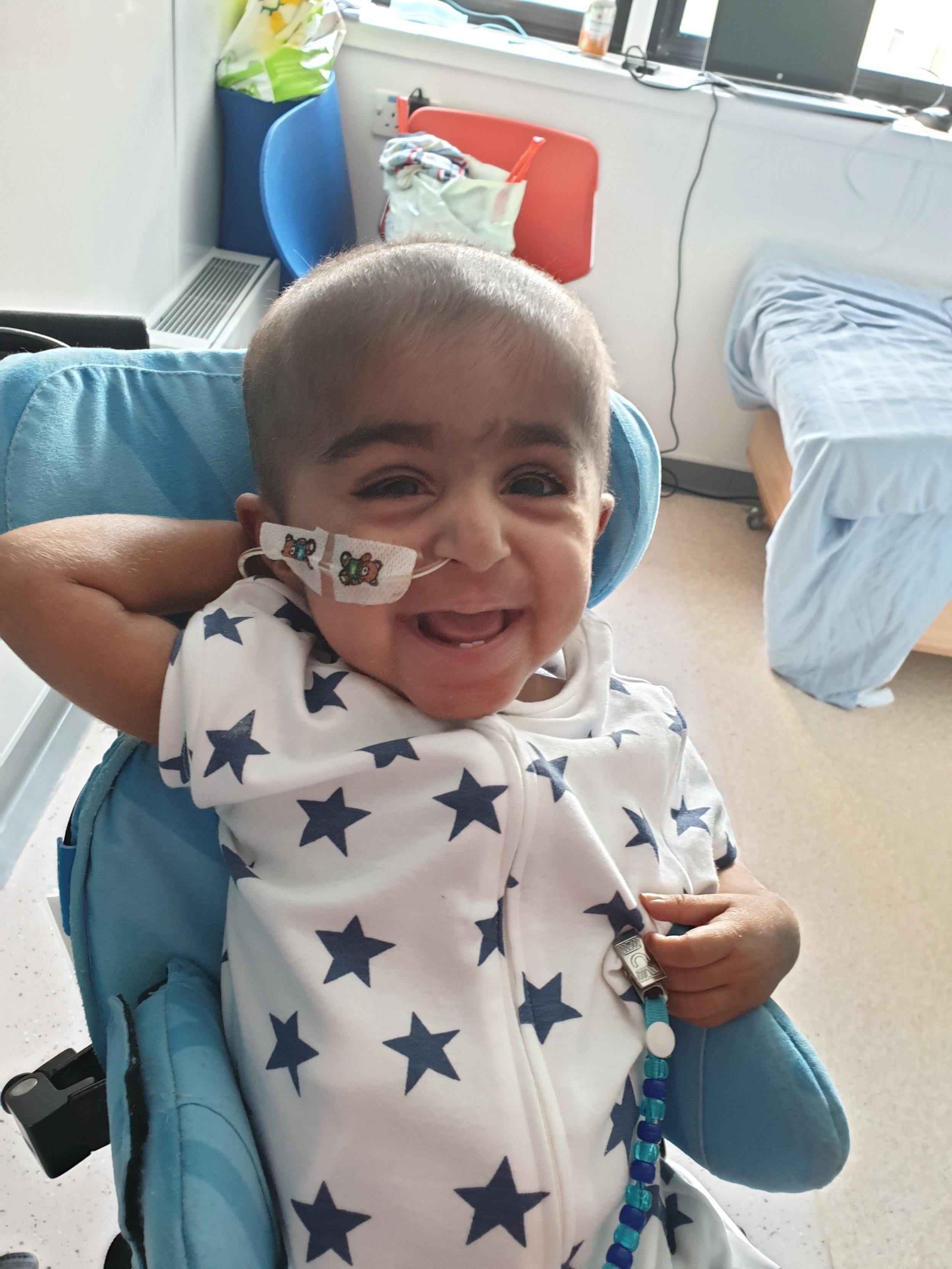 Eisa Hussain during his treatment