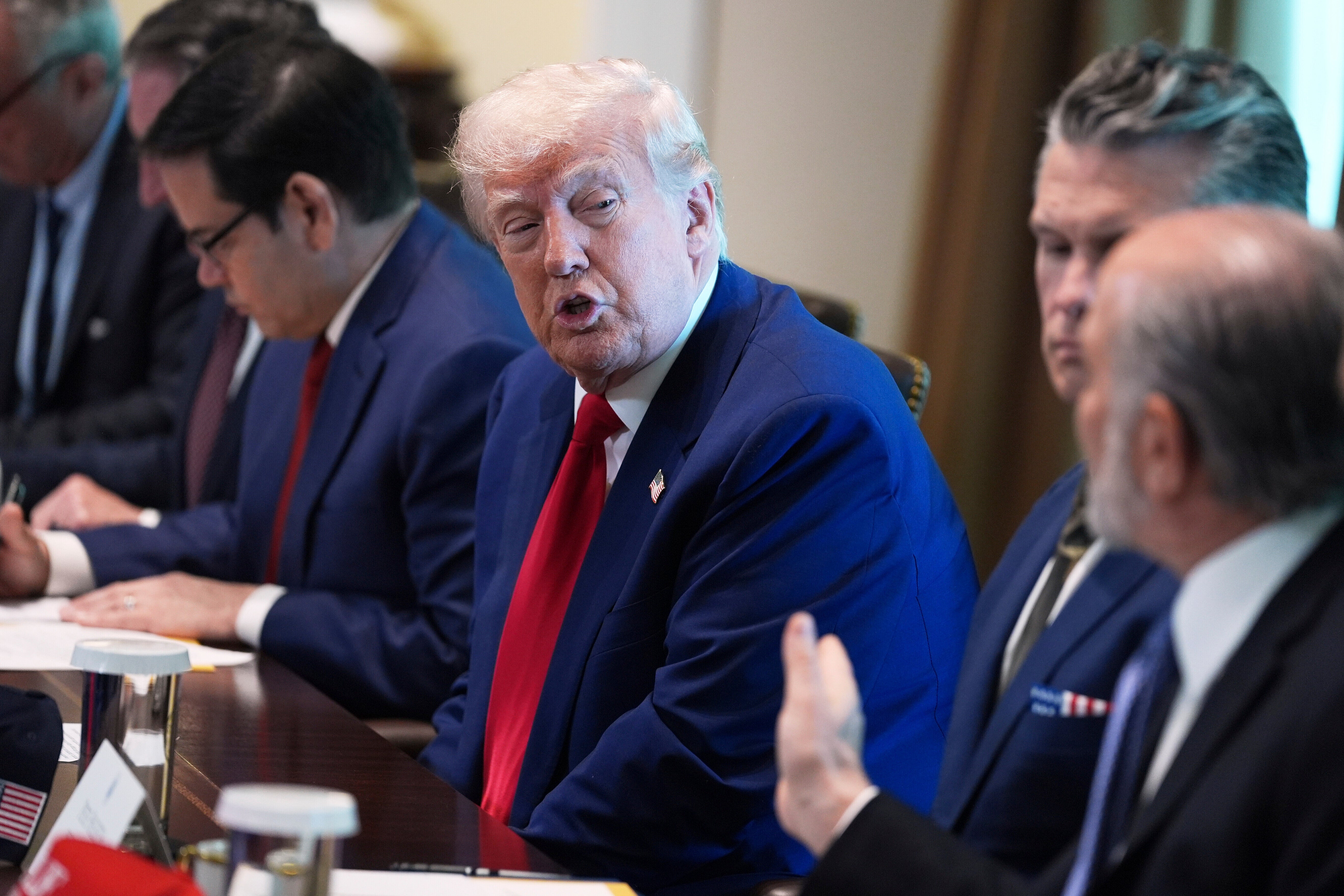 Trump contended he was ‘not taking credit or discredit’ for the new numbers, hours after trying to pin the blame on his predecessor