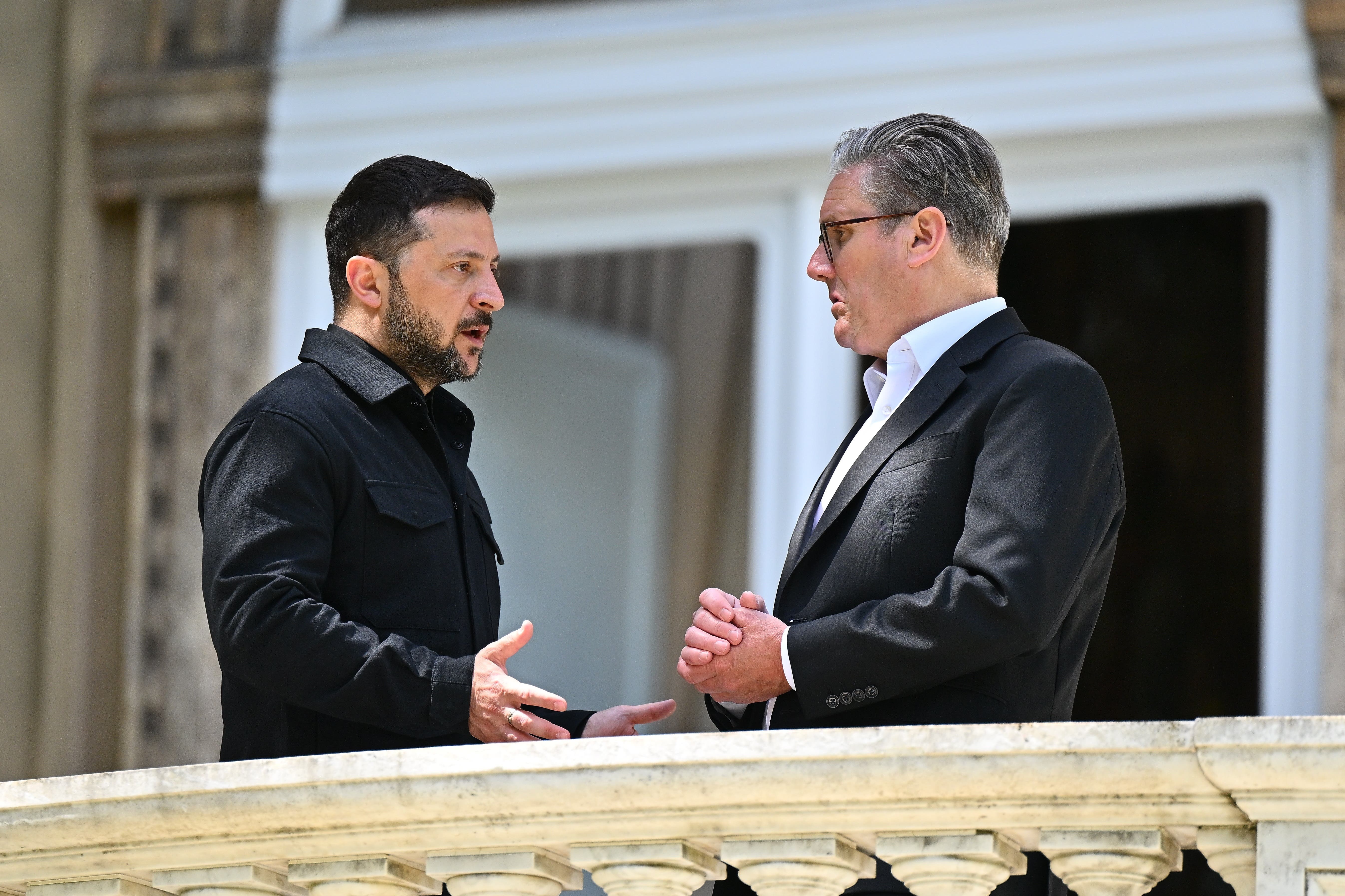 Prime Minister Sir Keir Starmer met President of Ukraine Volodymyr Zelensky talk during a bilateral meeting in Rome over the weekend (PA)