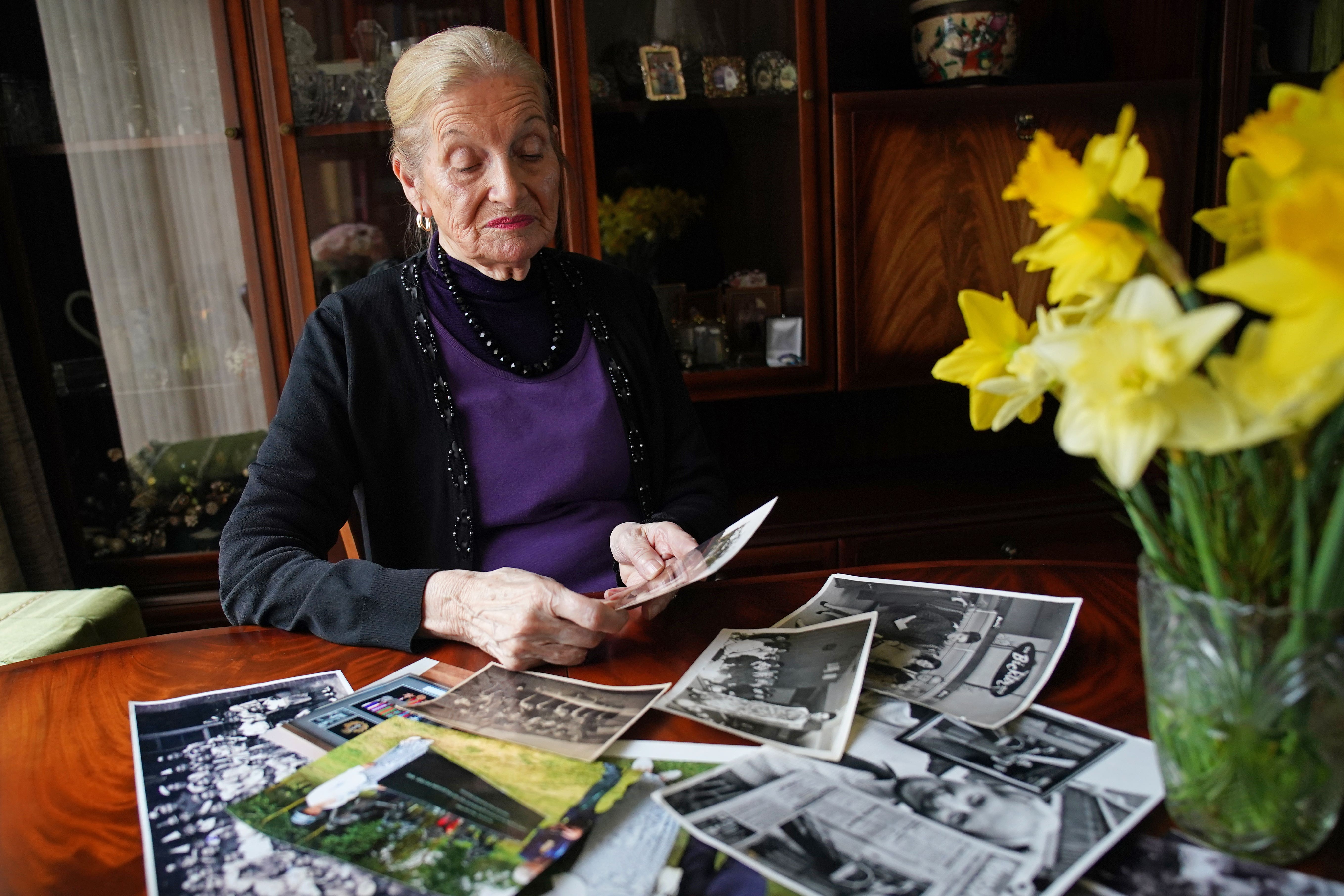 Doreen Simson was evacuated from her home in White City, west London, at the age of four and separated from her brother when they arrived in Wales (Gareth Fuller/PA)
