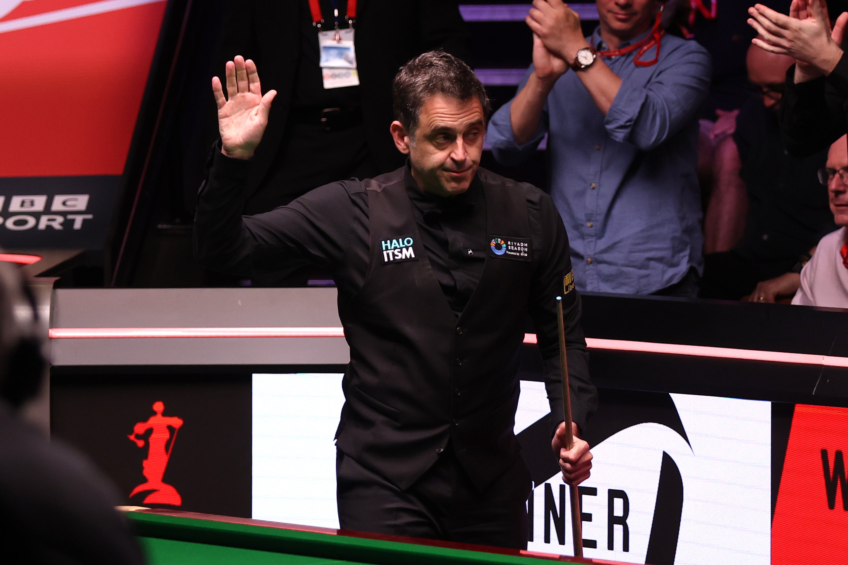 <p>Ronnie O'Sullivan is into the last four in Sheffield</p>