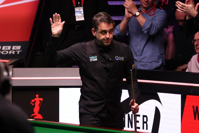 <p>Ronnie O'Sullivan is into the last four in Sheffield</p>