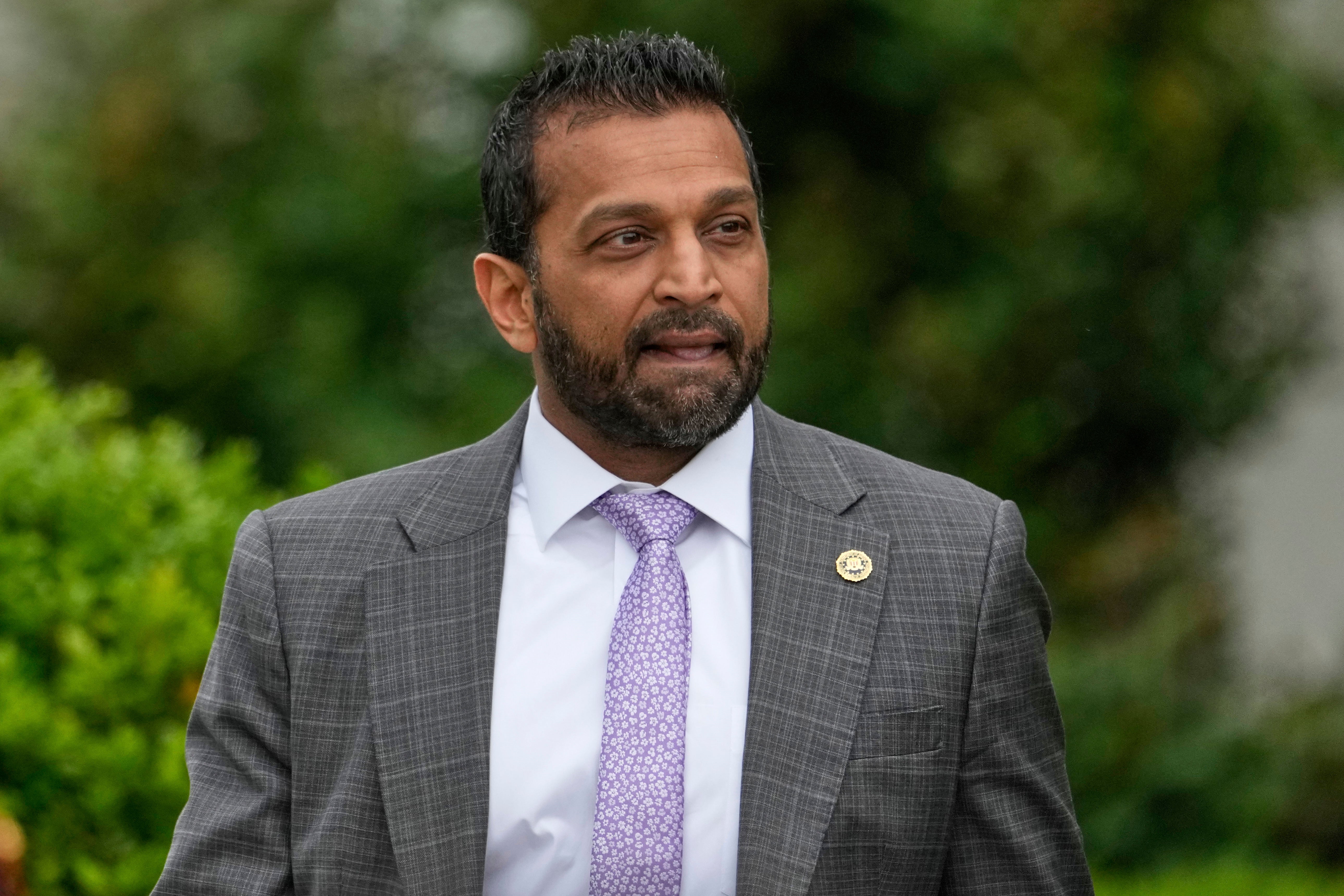 FBI director Kash Patel arrives on the South Lawn of the White House before President Donald Trump and first lady Melania Trump participate in the White House Easter Egg Roll, April 21, 2025, in Washington. (AP Photo/Alex Brandon, File)