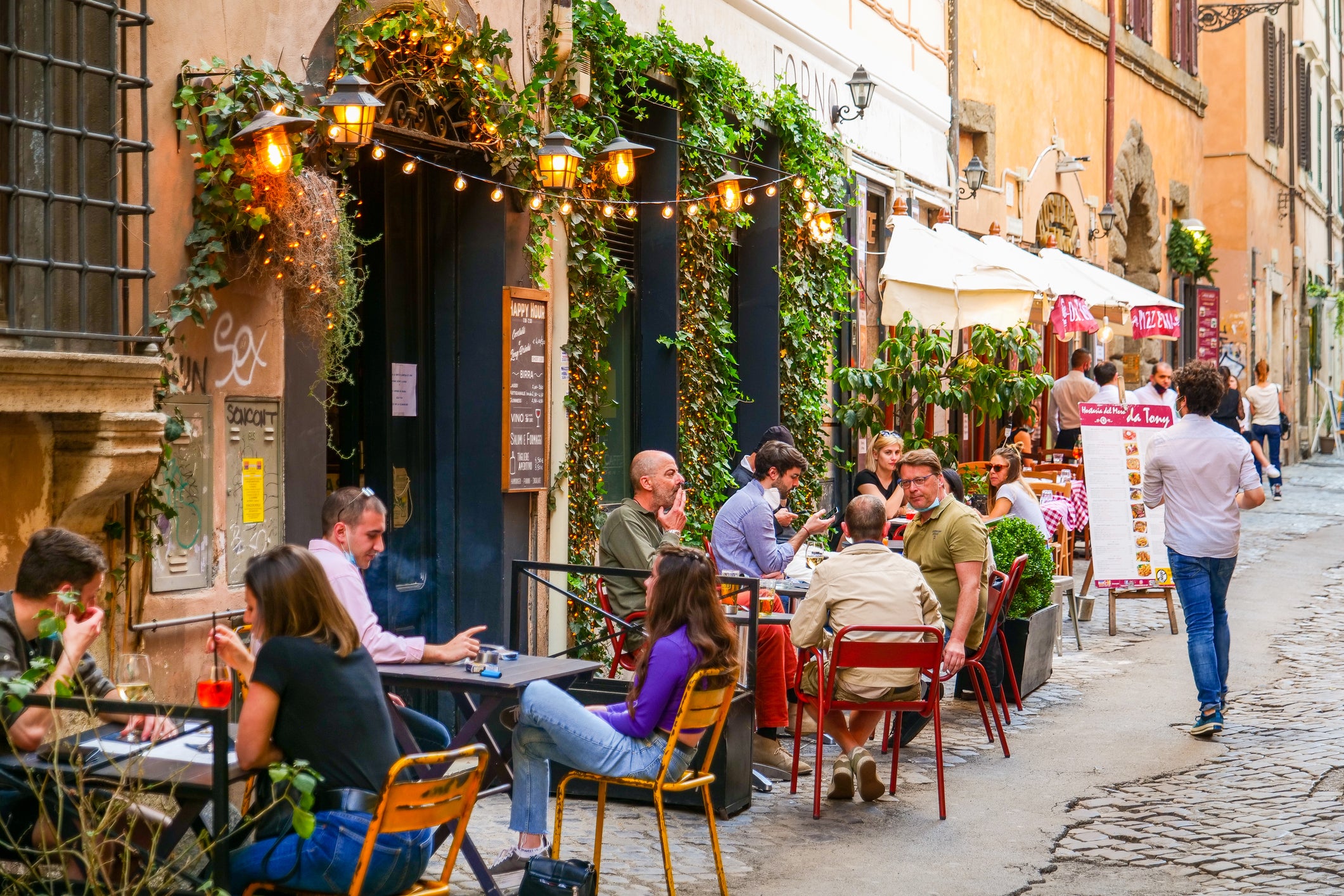 The buzzy Trastevere neighbourhood in Rome is home to some of the city's best local restaurants